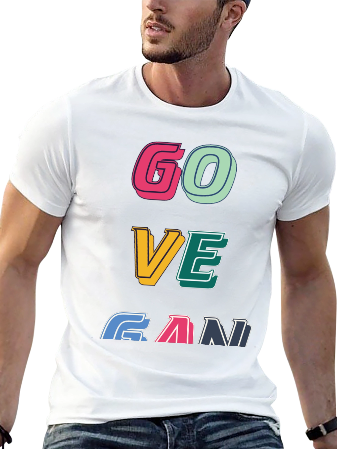 Go Vegan Graphic Tee - Unisex Black T-Shirt