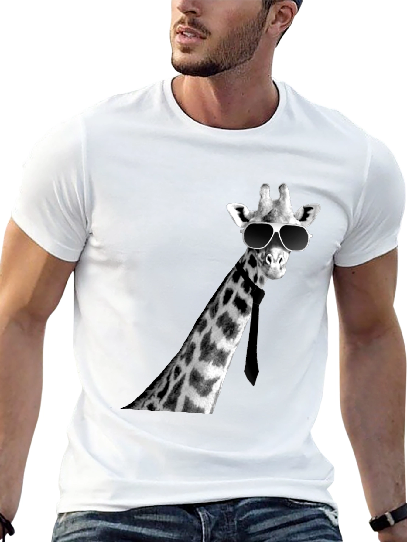 Cool Giraffe Tee - Novelty Graphic T-Shirt