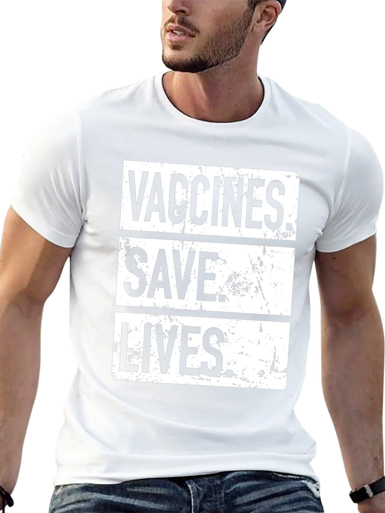 Vaccines Save Lives Graphic Tee - Black