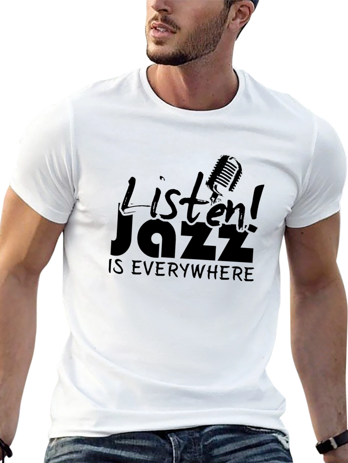 Jazz Music Lover Black T-Shirt