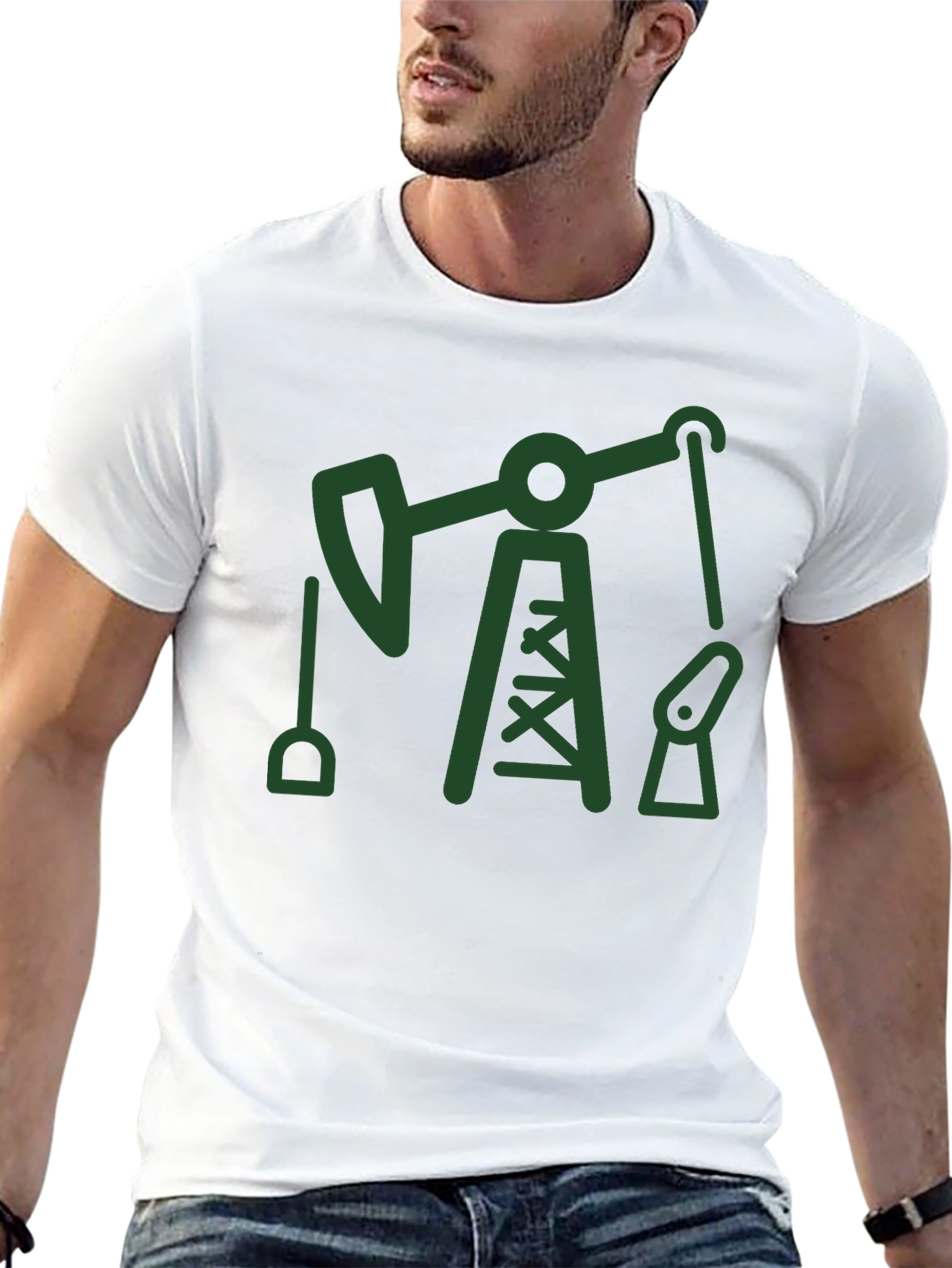 Oil Derrick Graphic Tee - Black