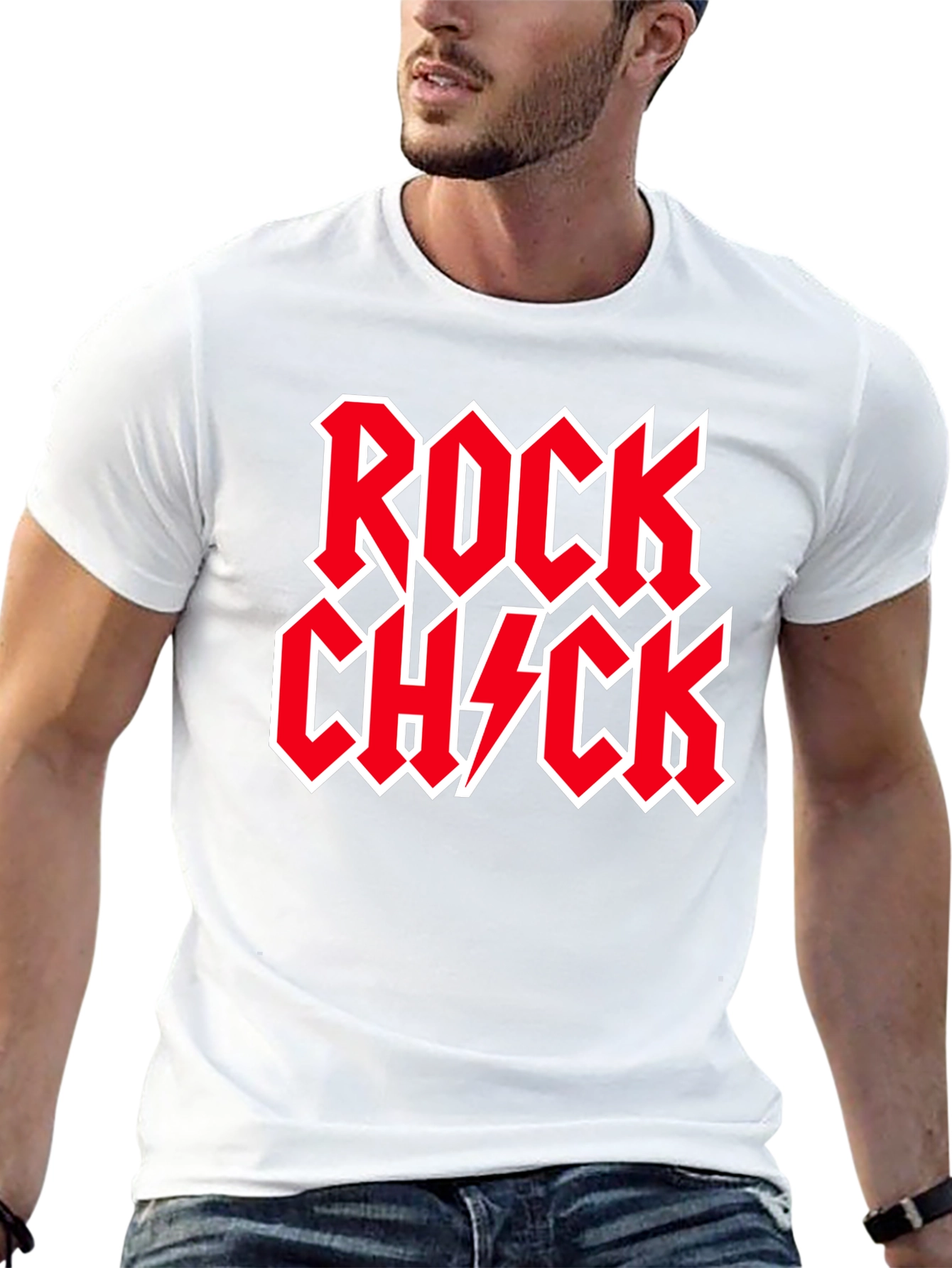 Rock Chick Graphic Tee - Black Cotton T-Shirt