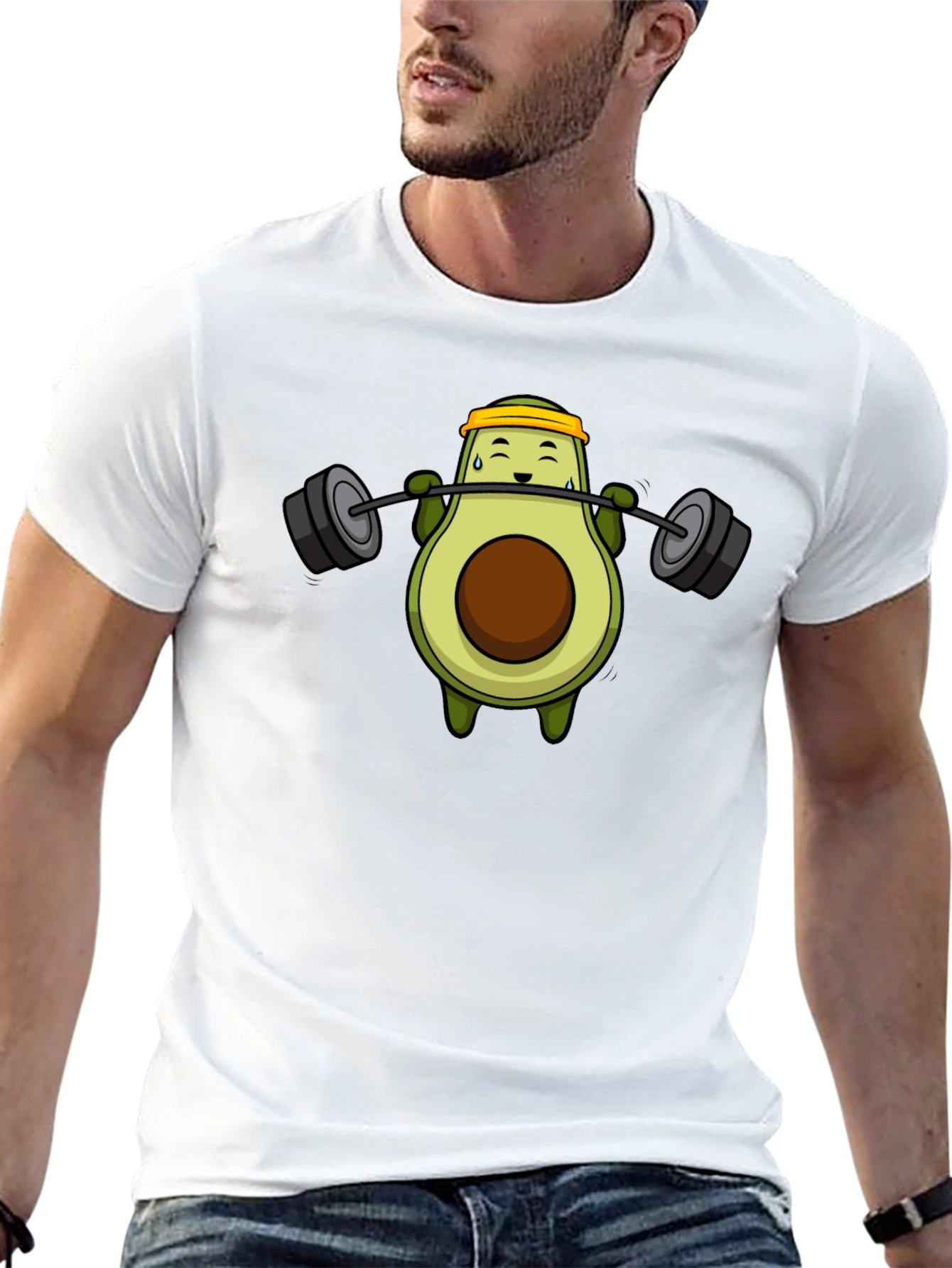Avocado Lifting Barbell T-Shirt - Black