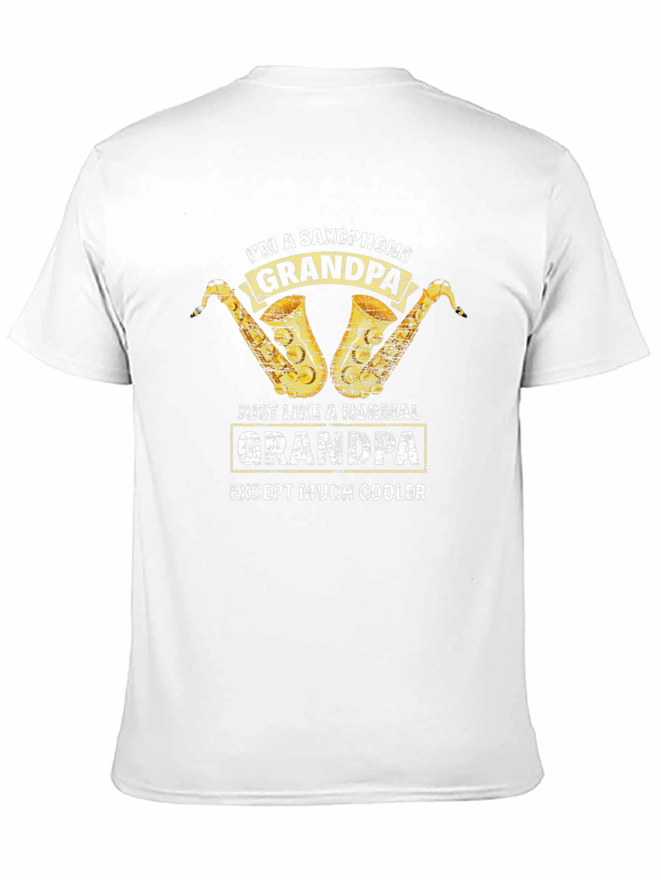Saxophone Grandpa T-Shirt - Cool Grandfather Tee