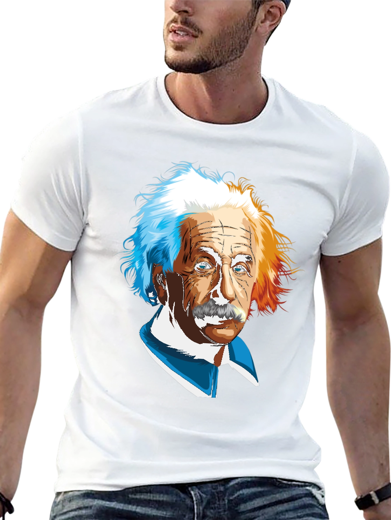 Einstein Graphic Print Black T-Shirt