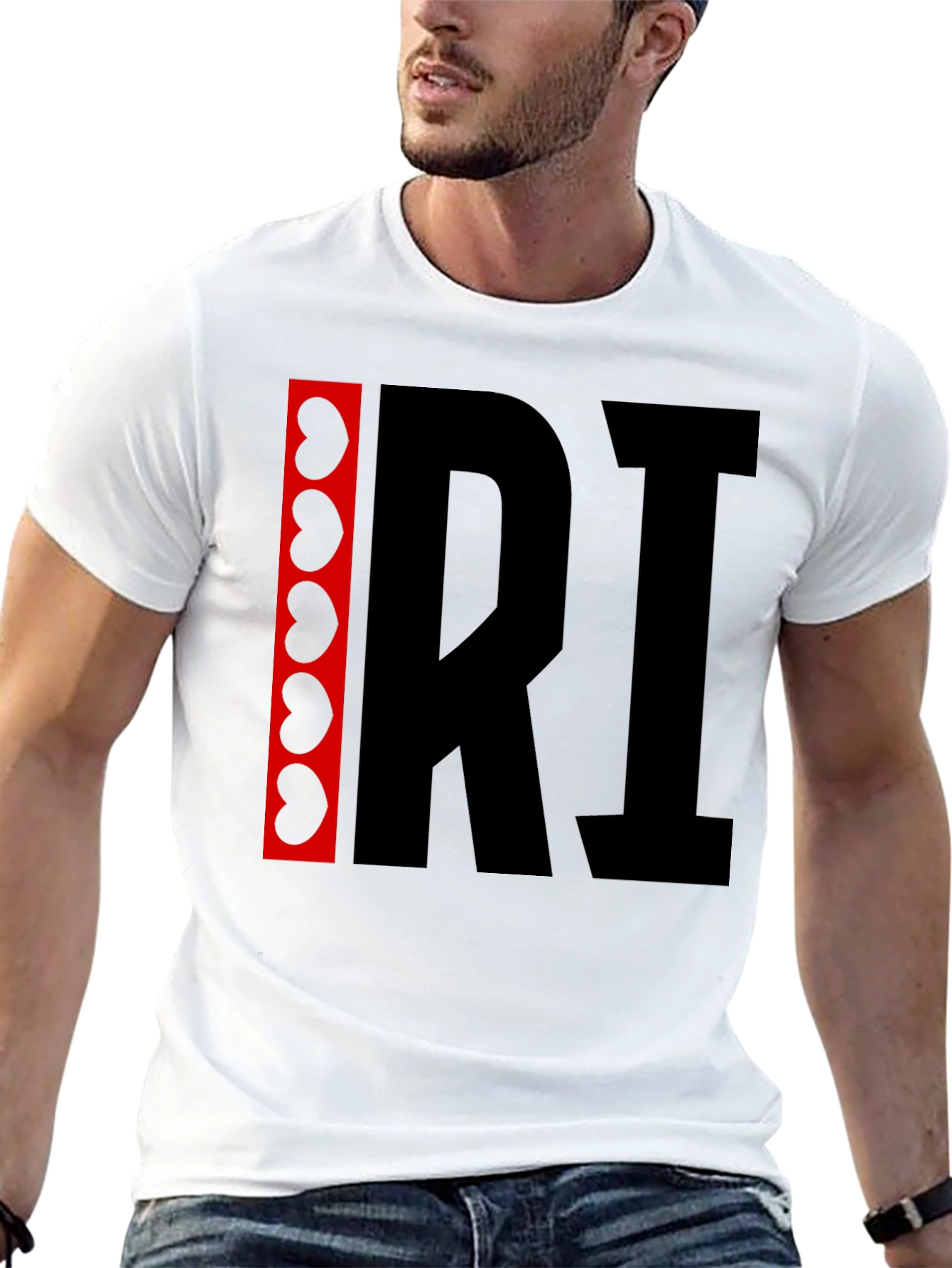 Unique Graphic T-Shirt: RI with Kidney Beans Accent