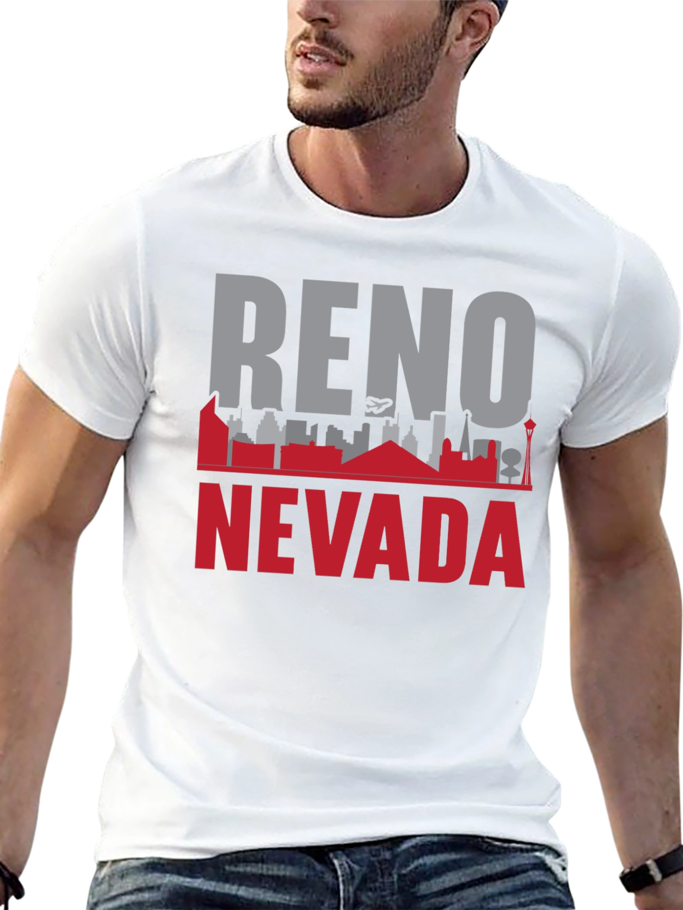 Reno Nevada Skyline Graphic Tee - Black