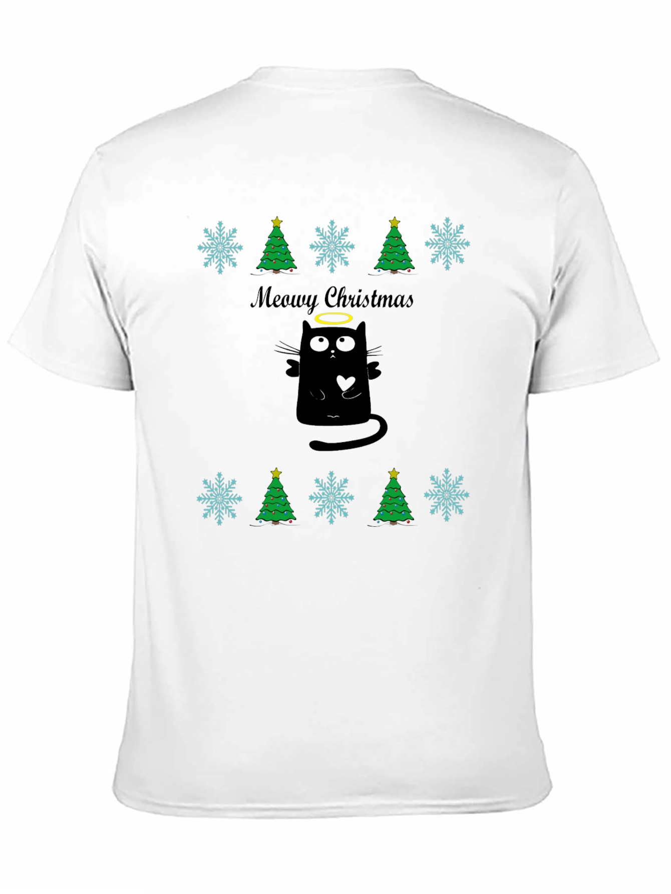 Meowy Christmas Cat Holiday T-Shirt