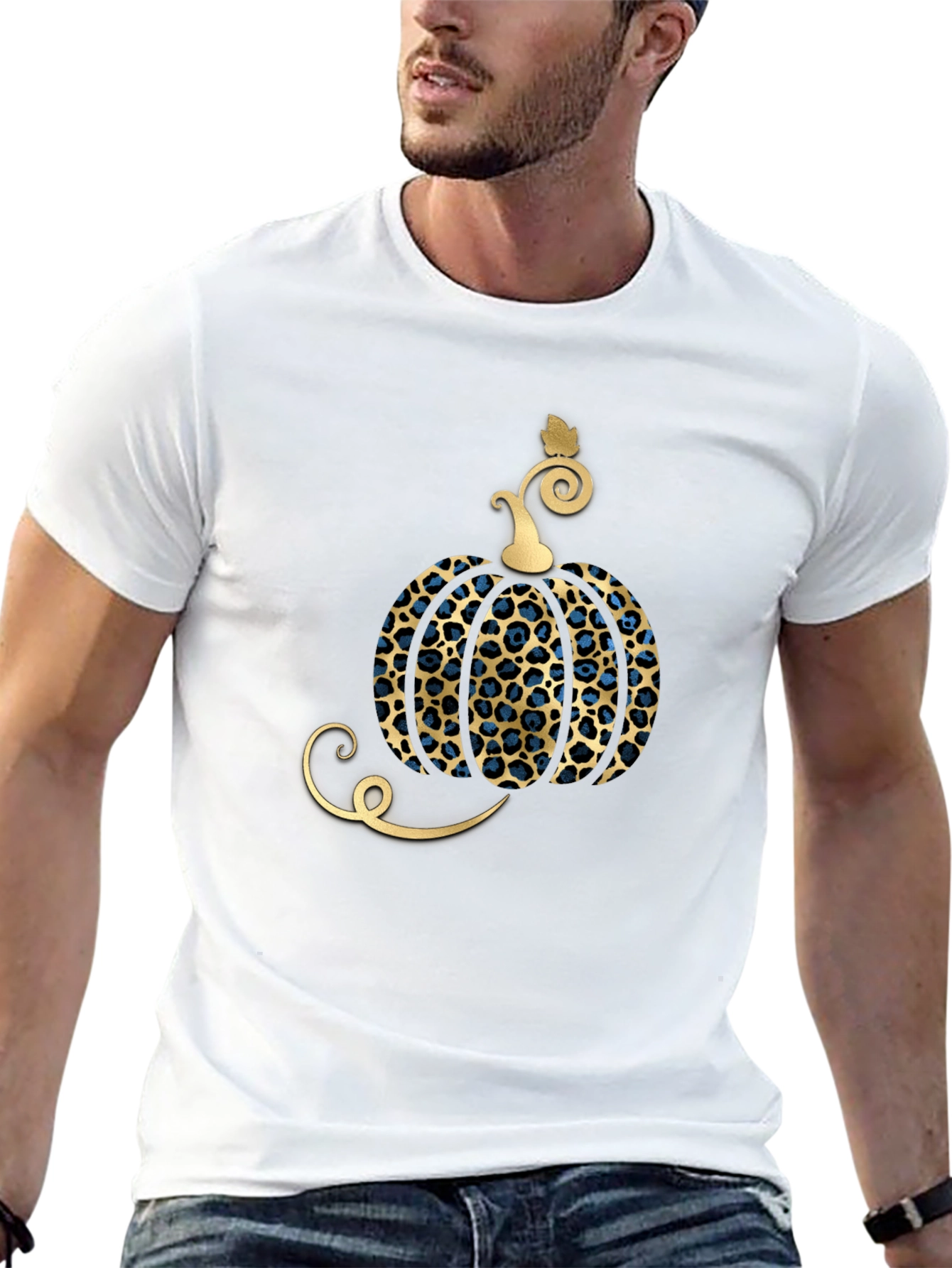 Leopard Pumpkin Print T-Shirt
