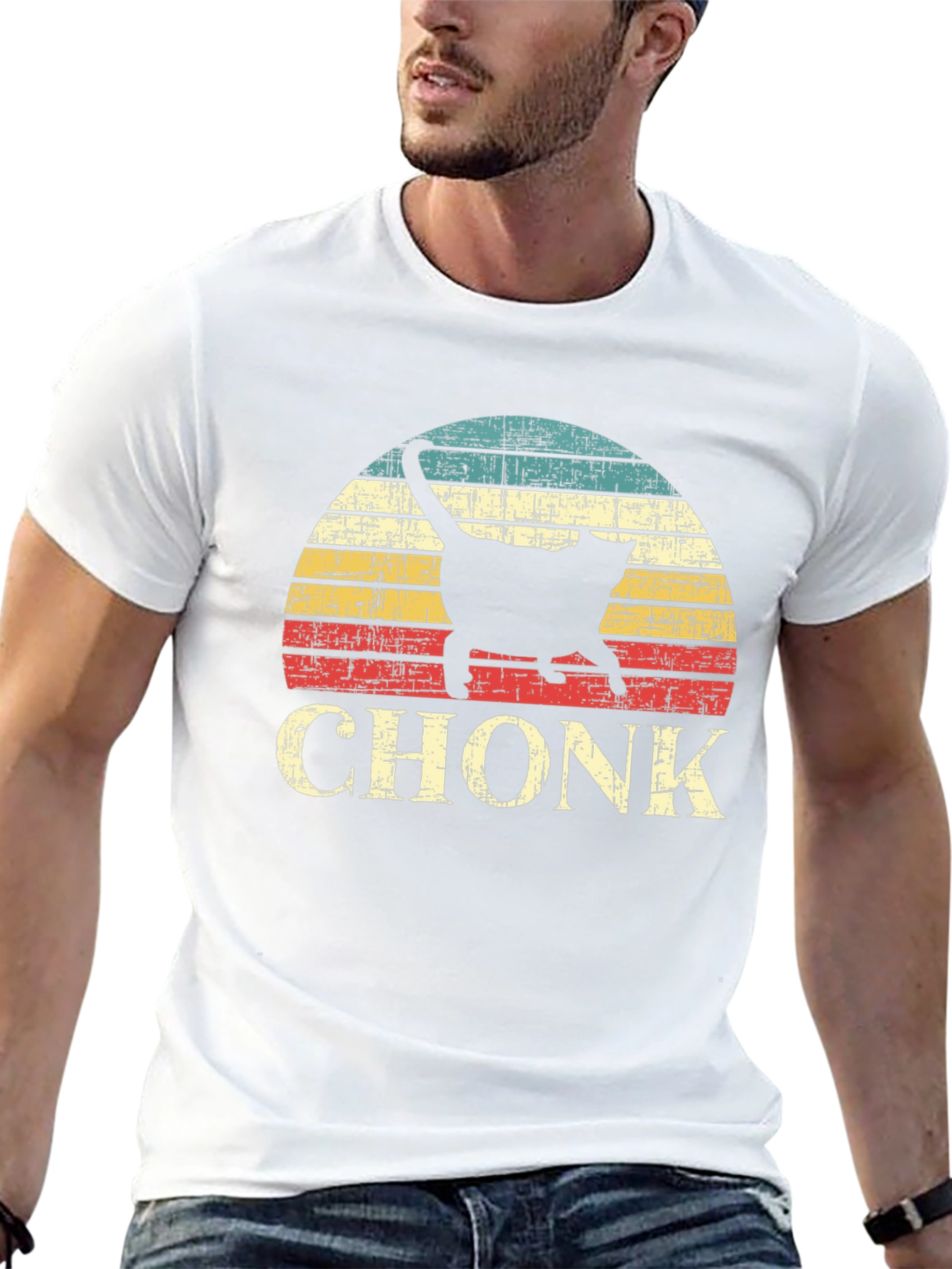Chonk Cat T-Shirt - Retro Style