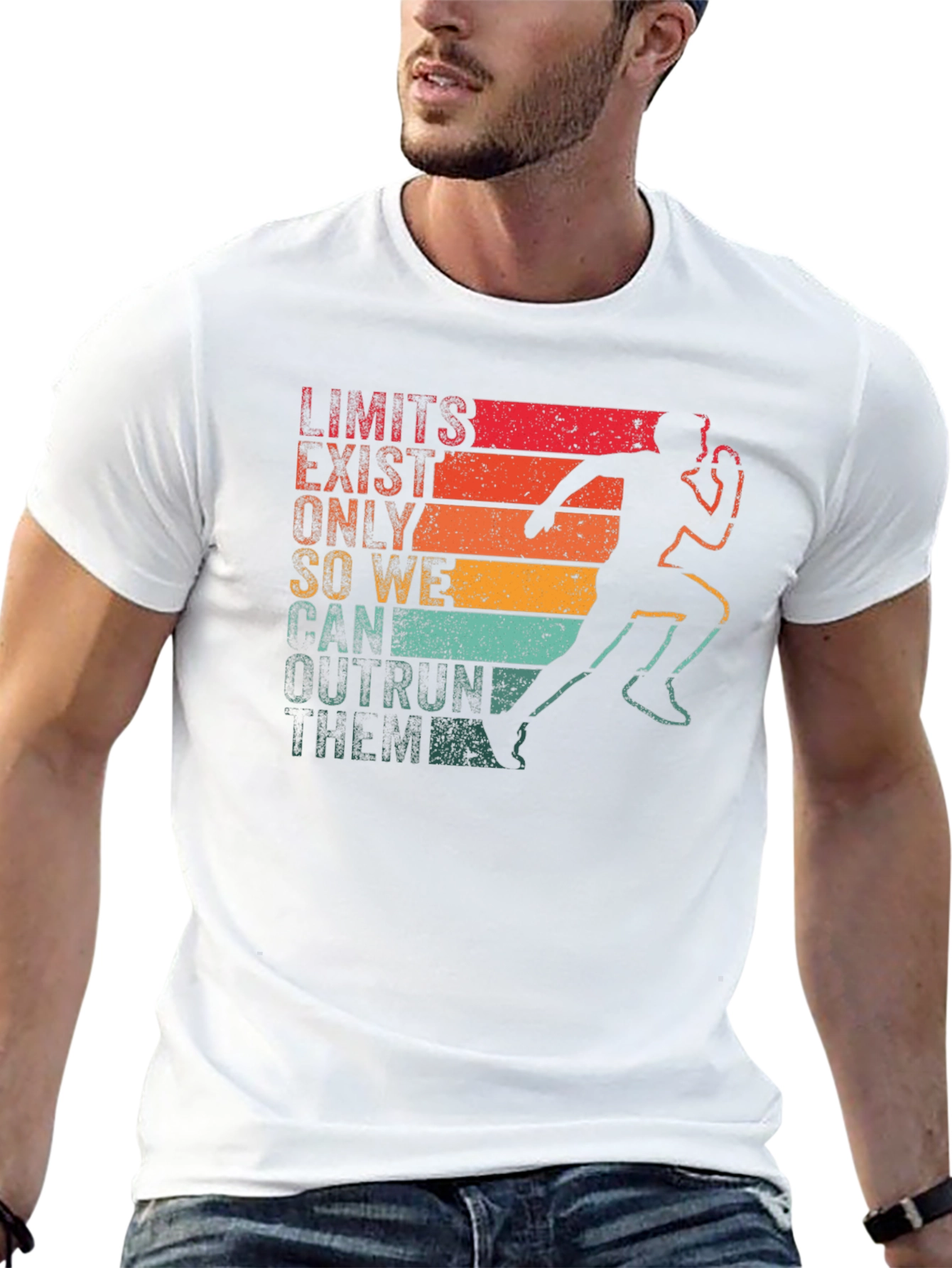 Retro Runner T-Shirt - Limits Exist Outrun Them!
