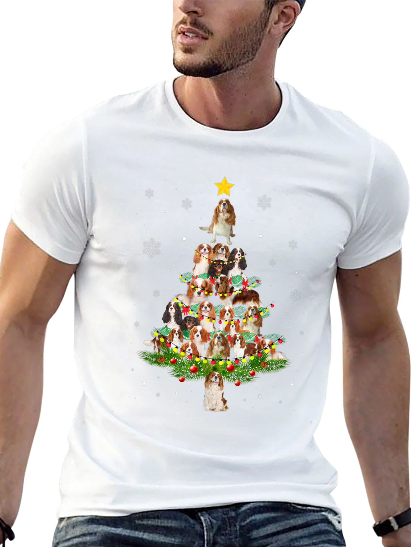 Cavalier Spaniel Christmas Tree T-Shirt