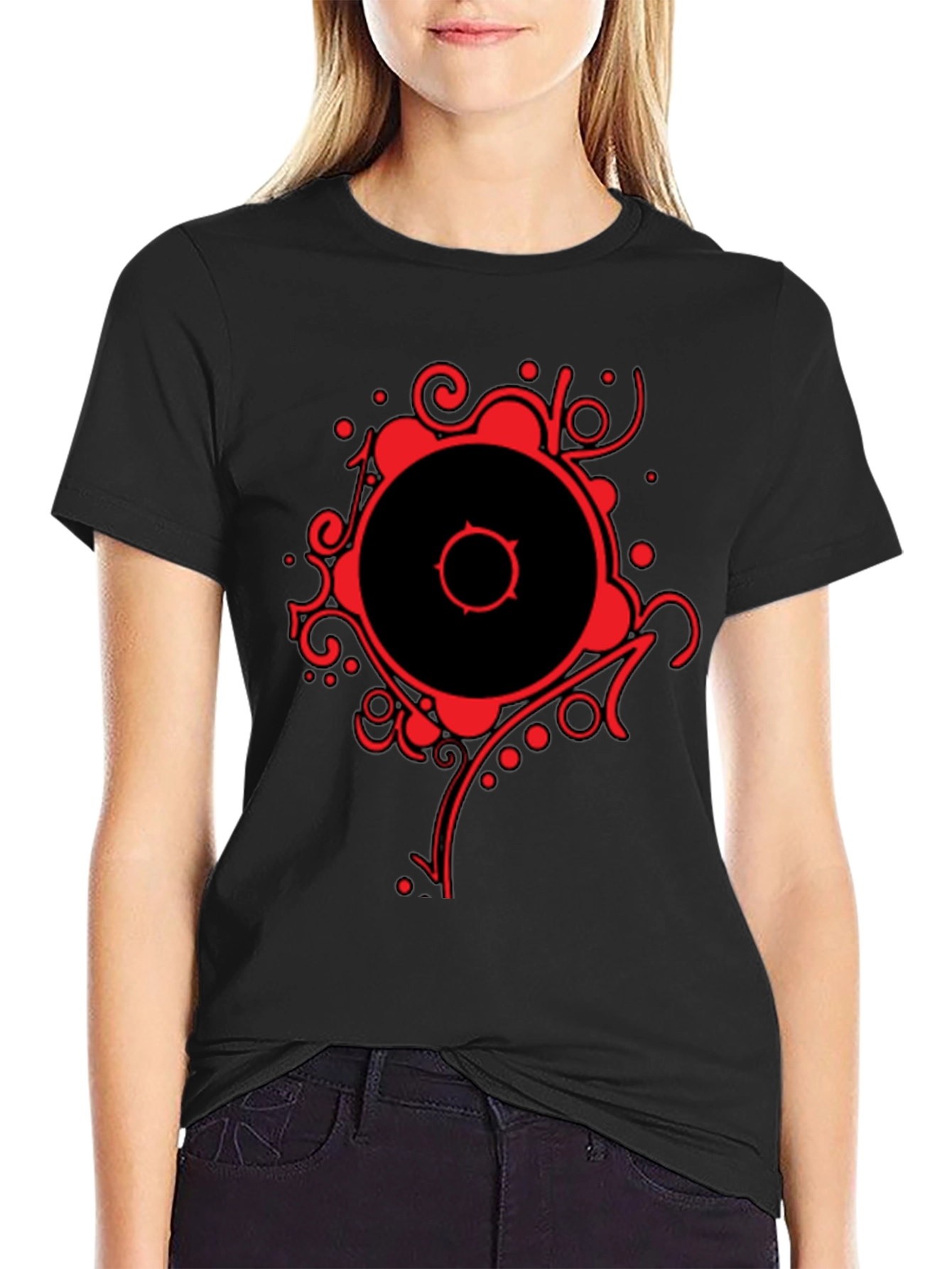 Abstract Graphic Black T-Shirt