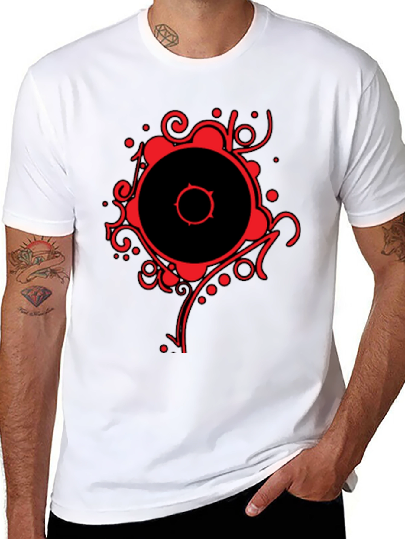 Abstract Graphic Black T-Shirt