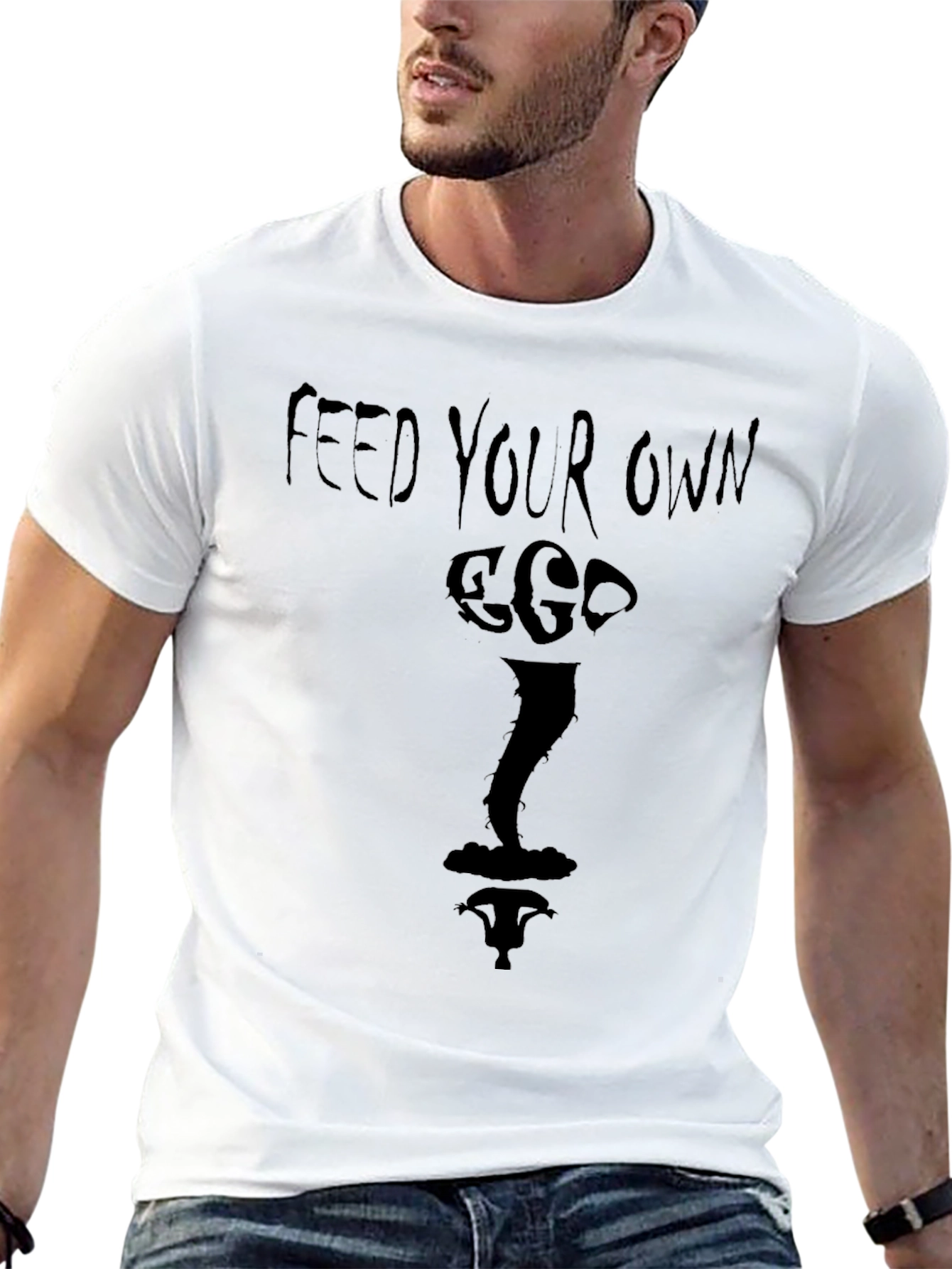 Feed Your Own Ego Black Graphic T-Shirt