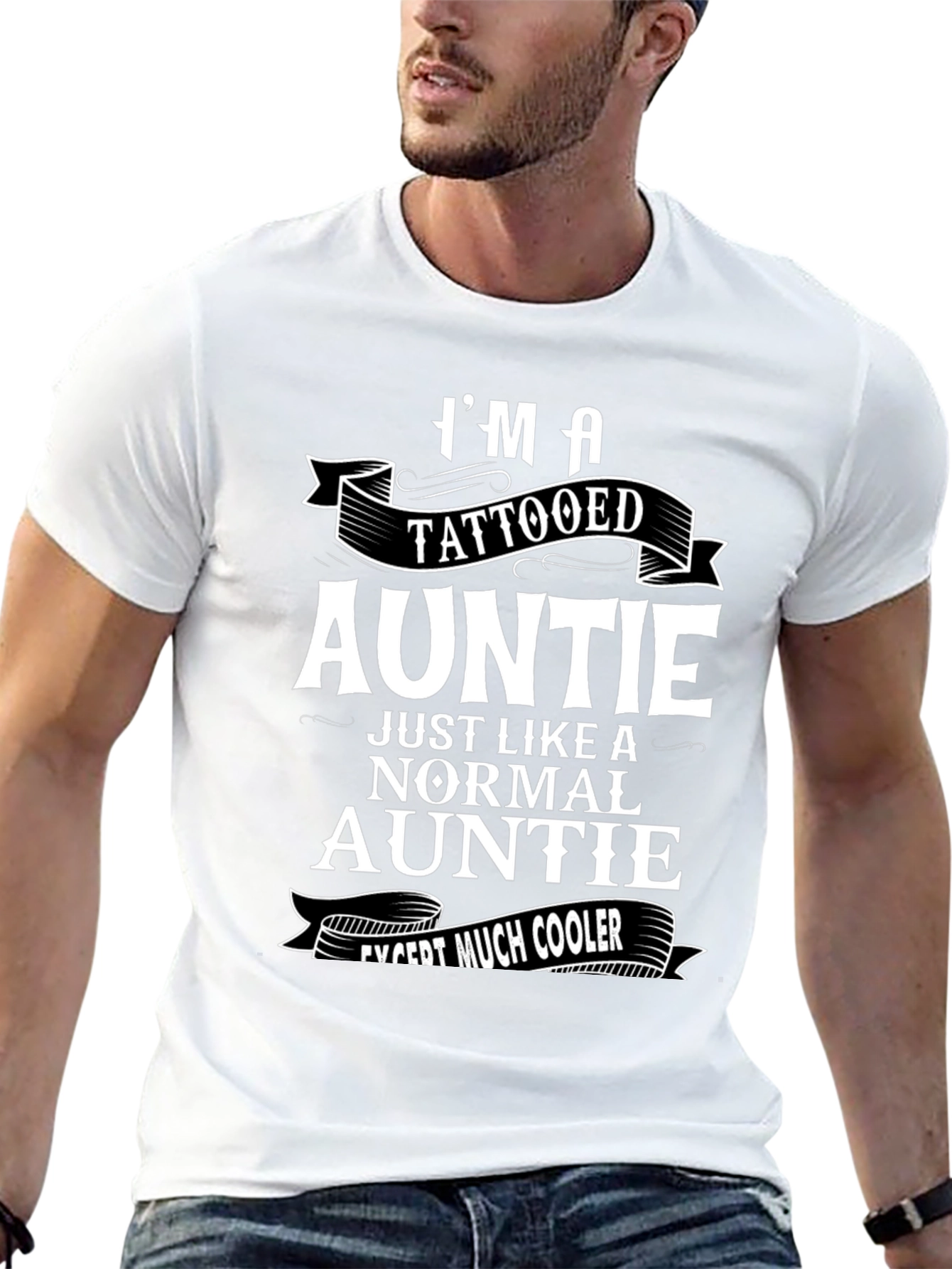 Tattooed Auntie T-Shirt - Cool Aunt Gift