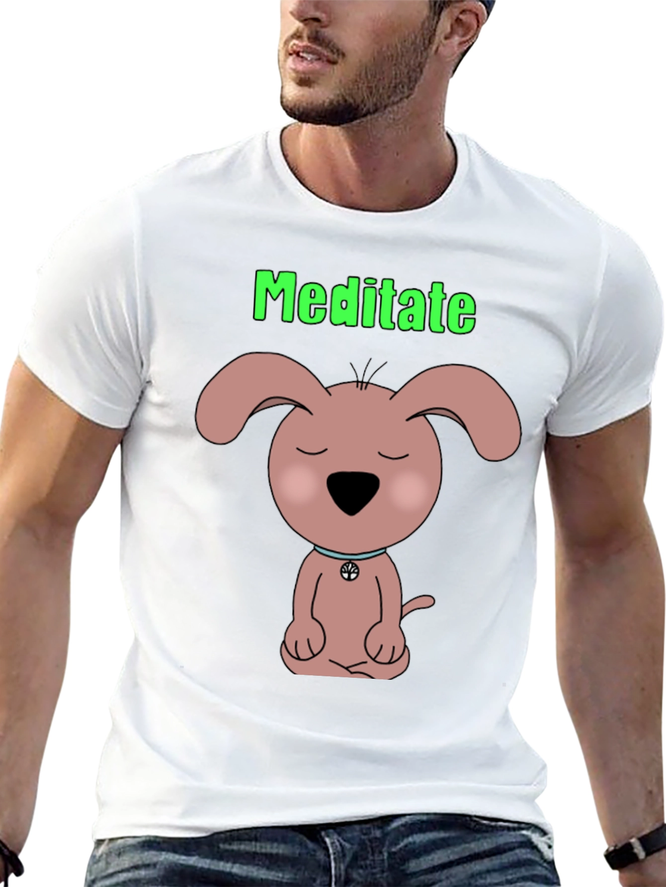 Meditate Dog T-Shirt Zen Puppy Tee