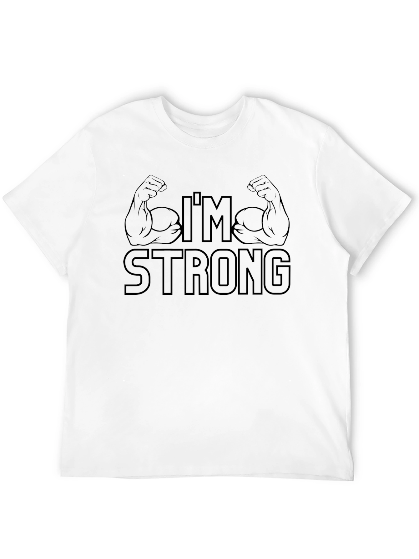 Im Strong Graphic Tee - Black Crew Neck T-Shirt