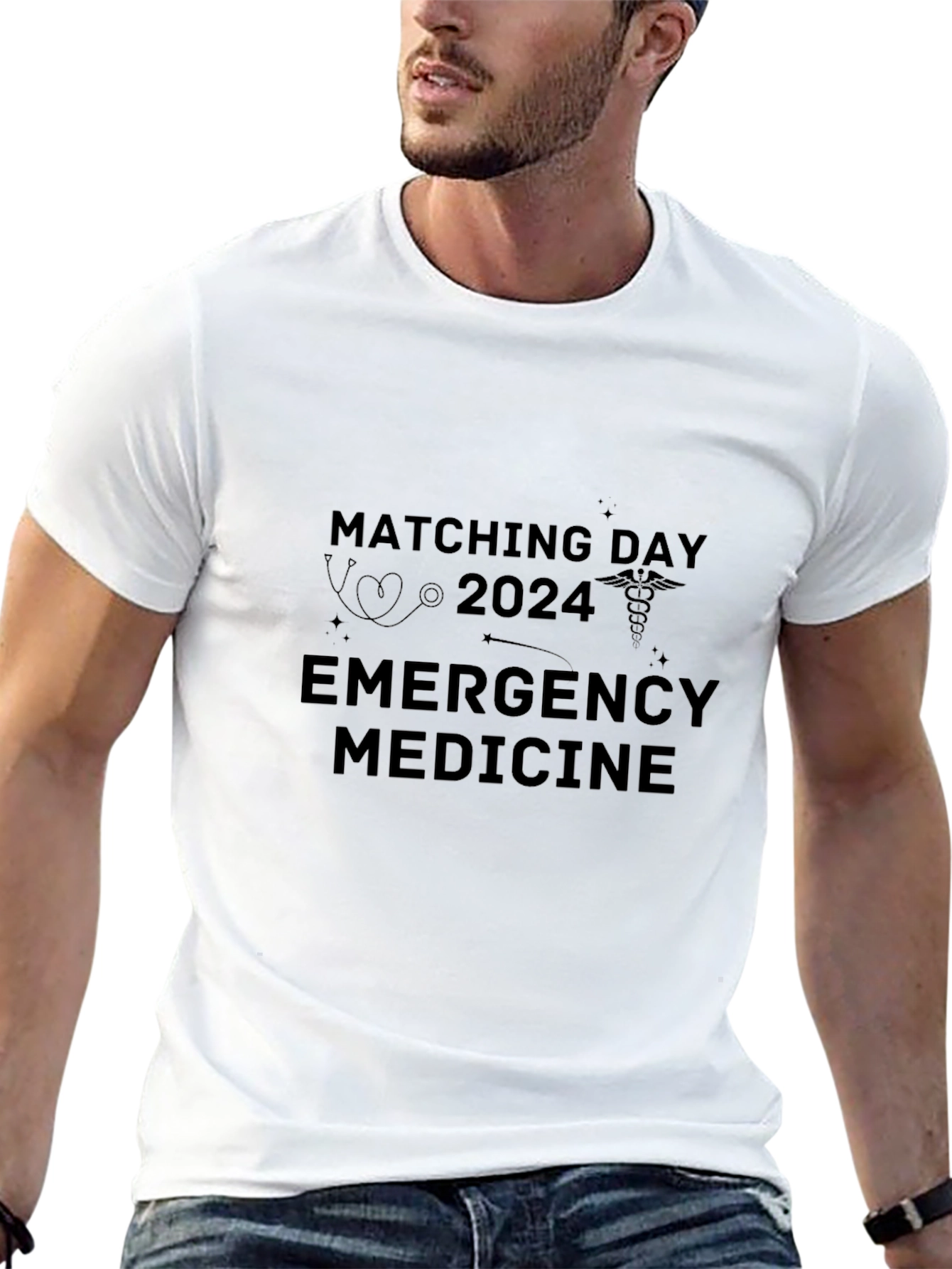 Matching Day 2024 Emergency Medicine Black T-Shirt