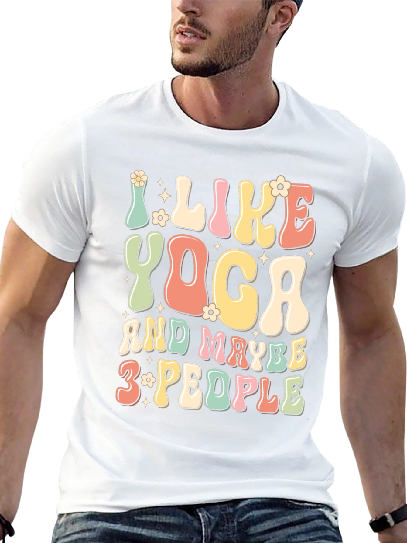 I Like Yoga & Maybe 3 People Graphic Tee