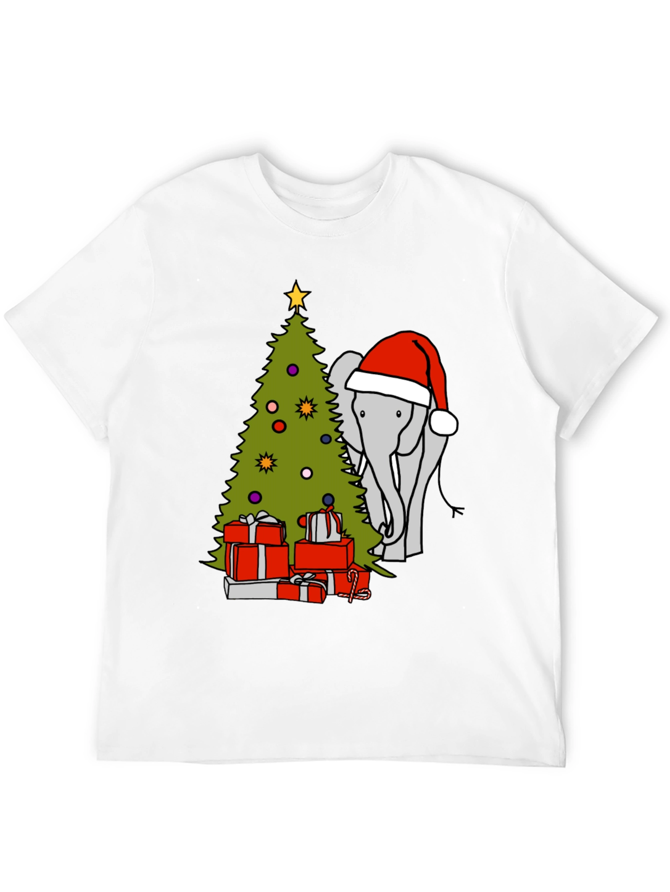 Elephant Christmas Tree Graphic Tee