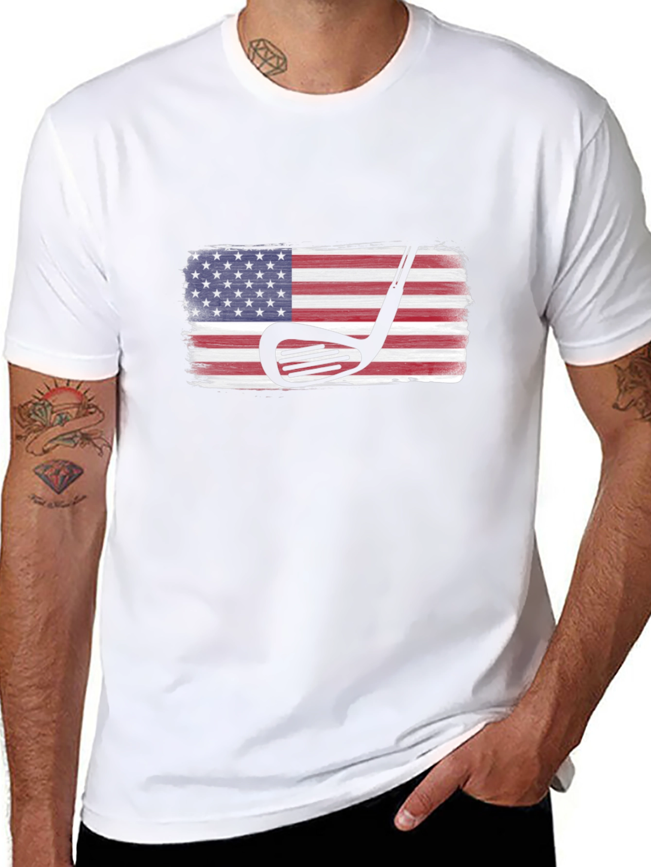 Golf USA Flag Graphic Tee
