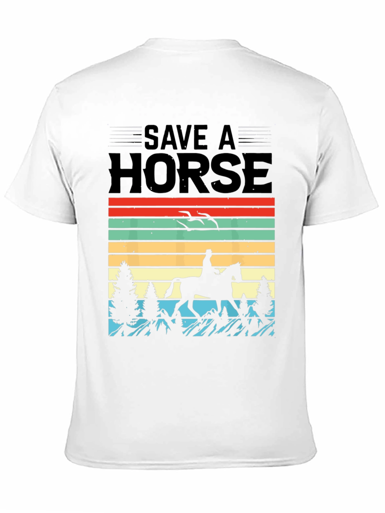 Save a Horse T-Shirt: Retro Equestrian Tee