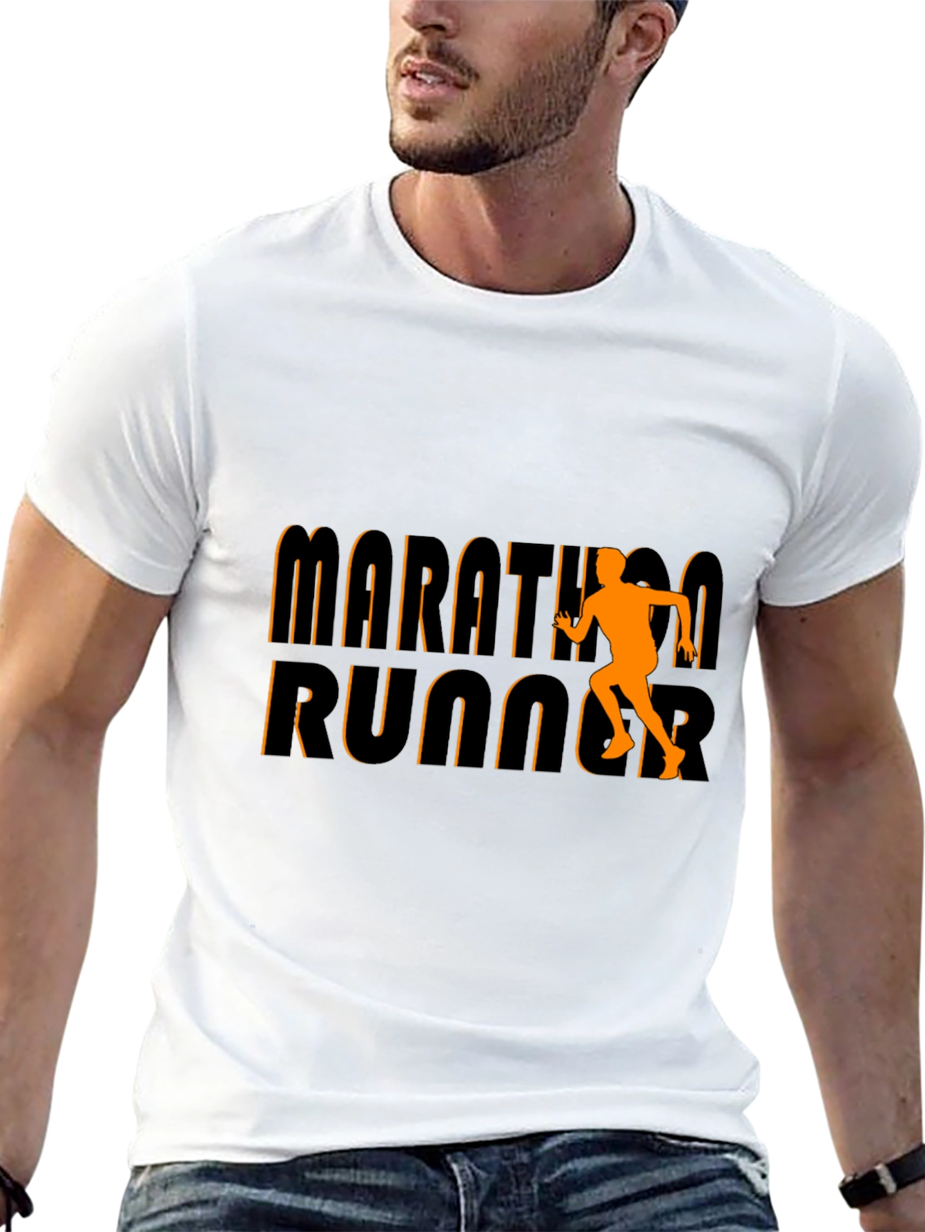 Marathon Runner Graphic Tee - Black