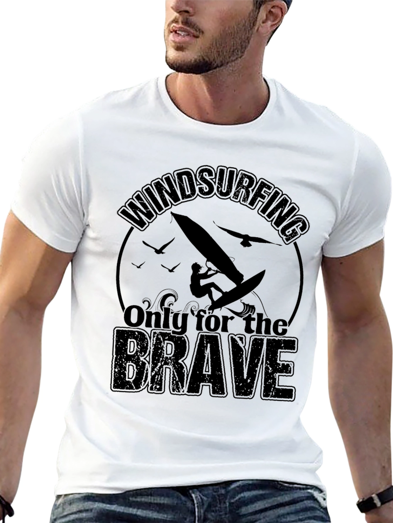 Windsurfing T-Shirt - Only for the Brave Tee