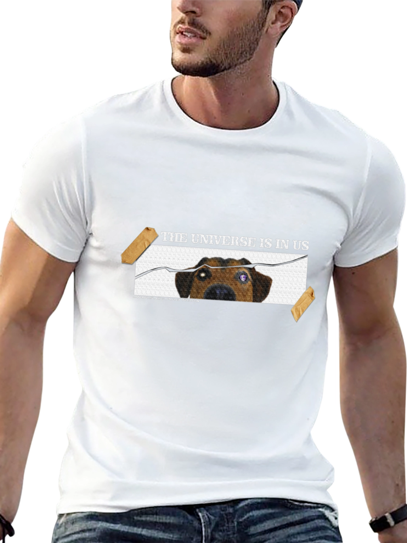 Dog in Universe T-Shirt - Unique Graphic Tee