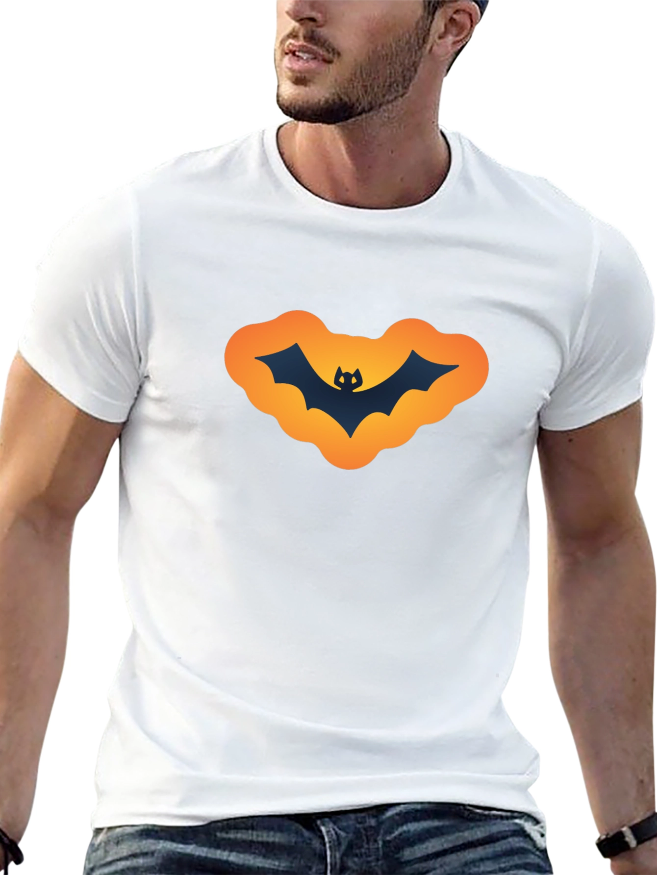 Halloween Bat Graphic T-Shirt