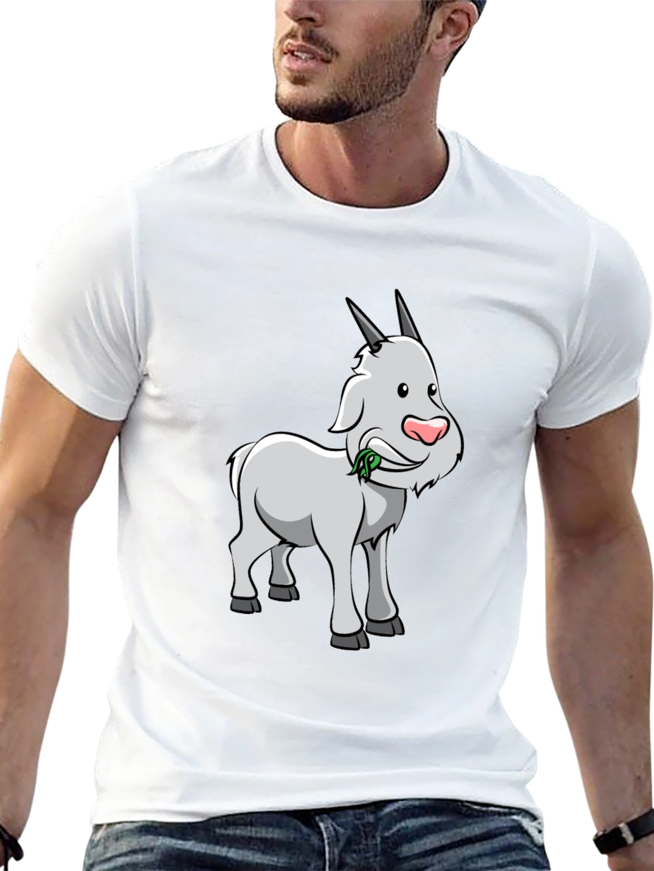 Goat Cartoon Graphic T-Shirt