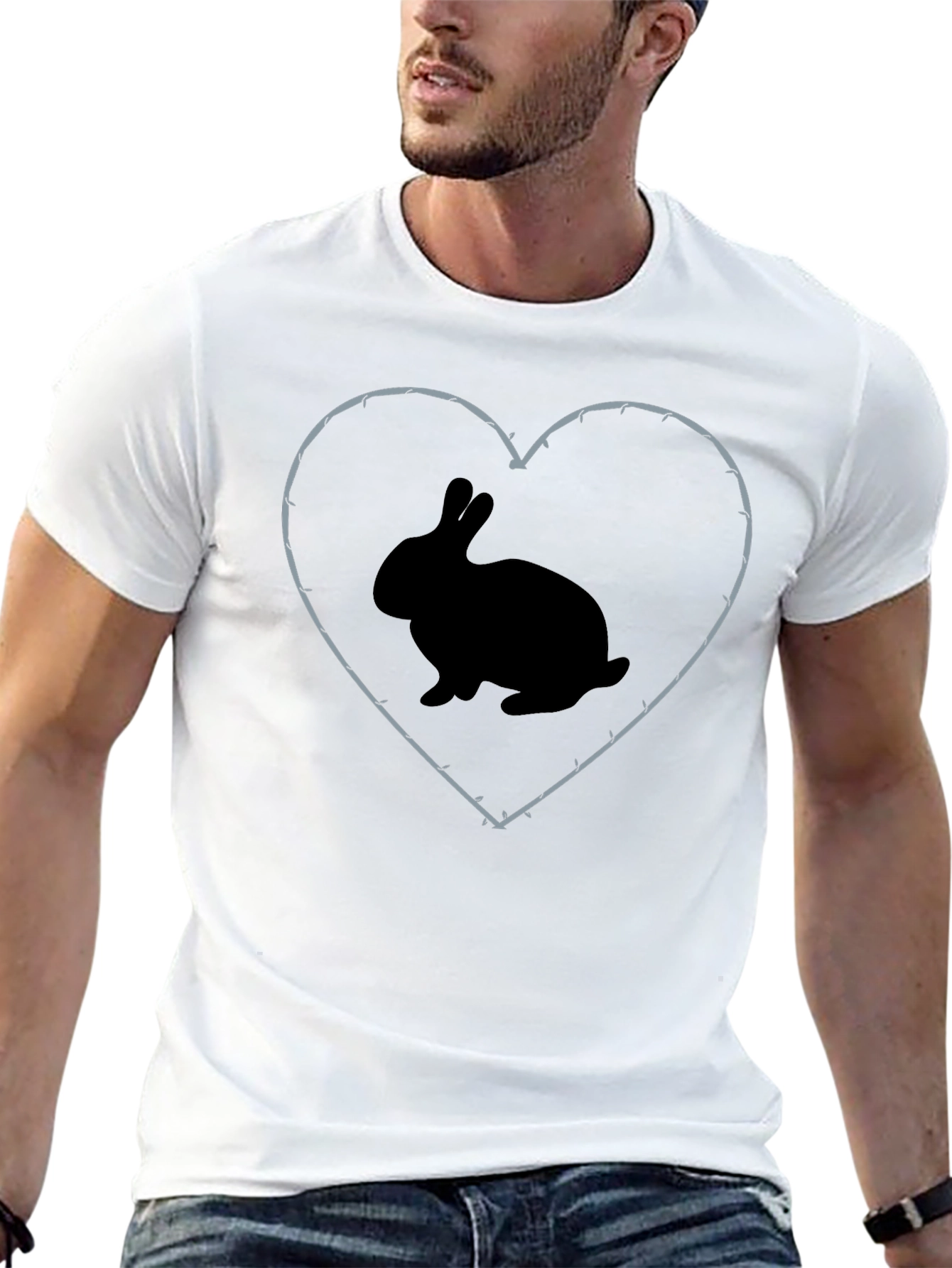Rabbit Heart Barbed Wire T-Shirt