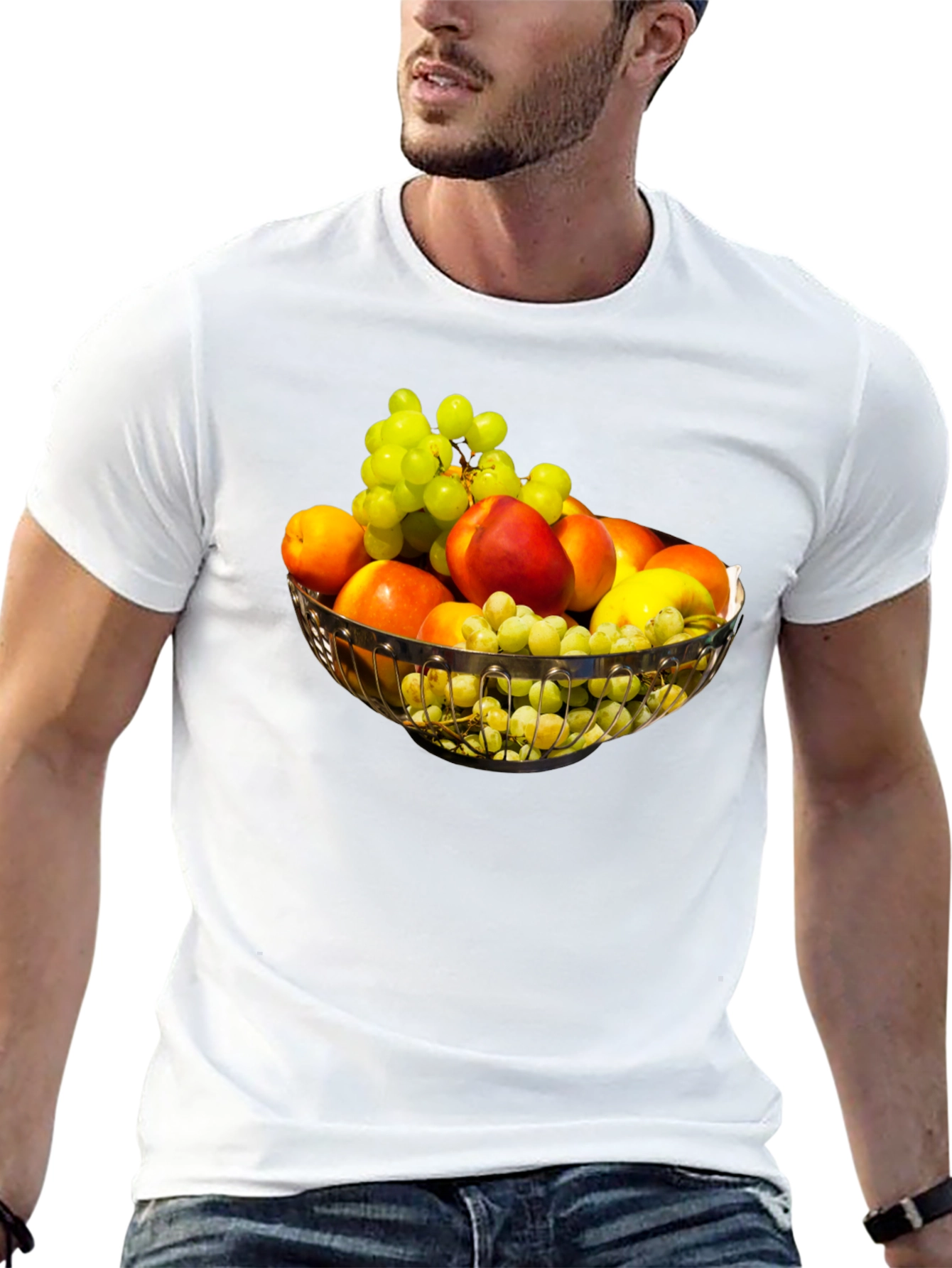 Fruit Bowl Graphic T-Shirt - Casual Style