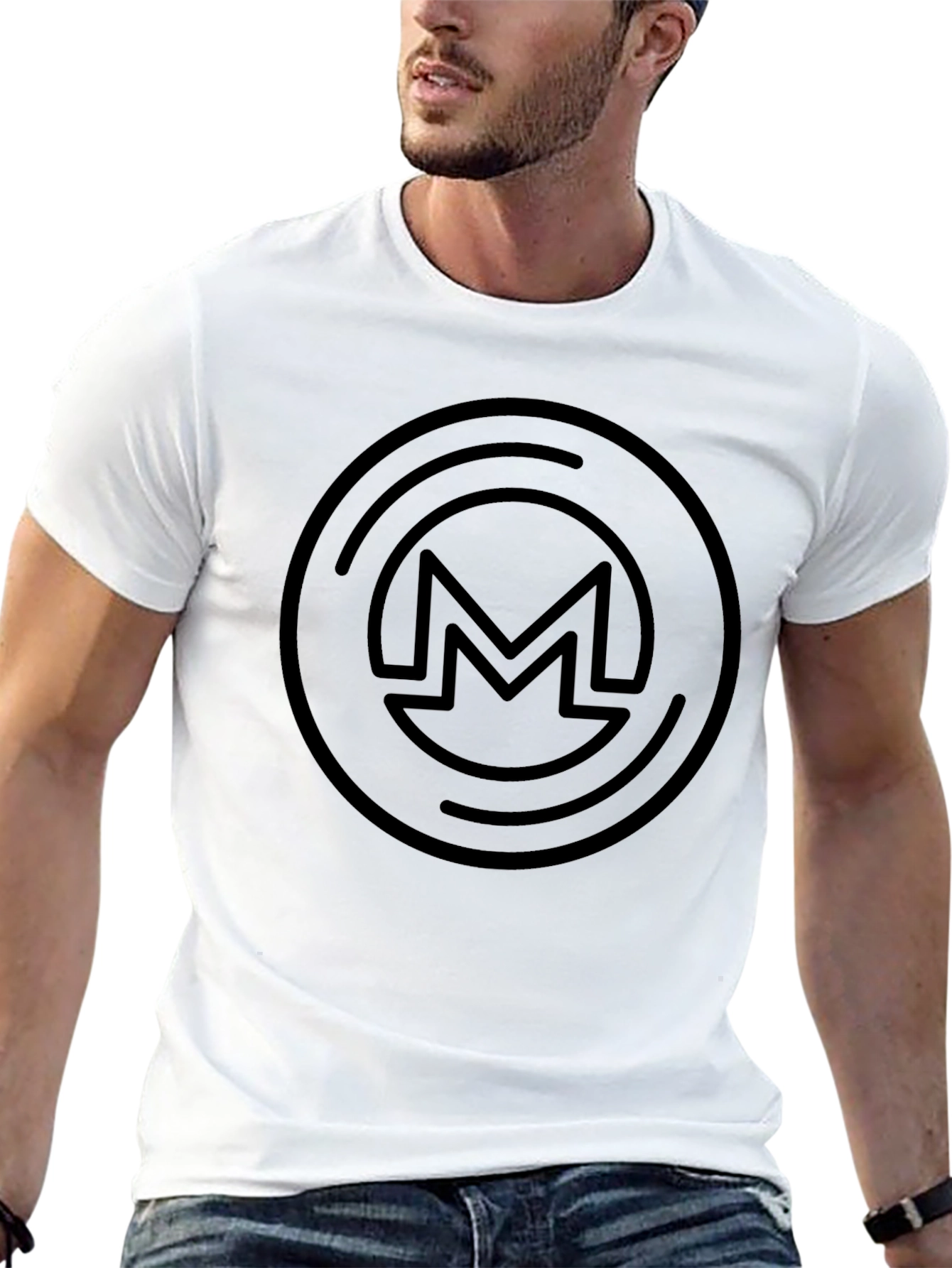 Monero Crypto Logo Black T-Shirt