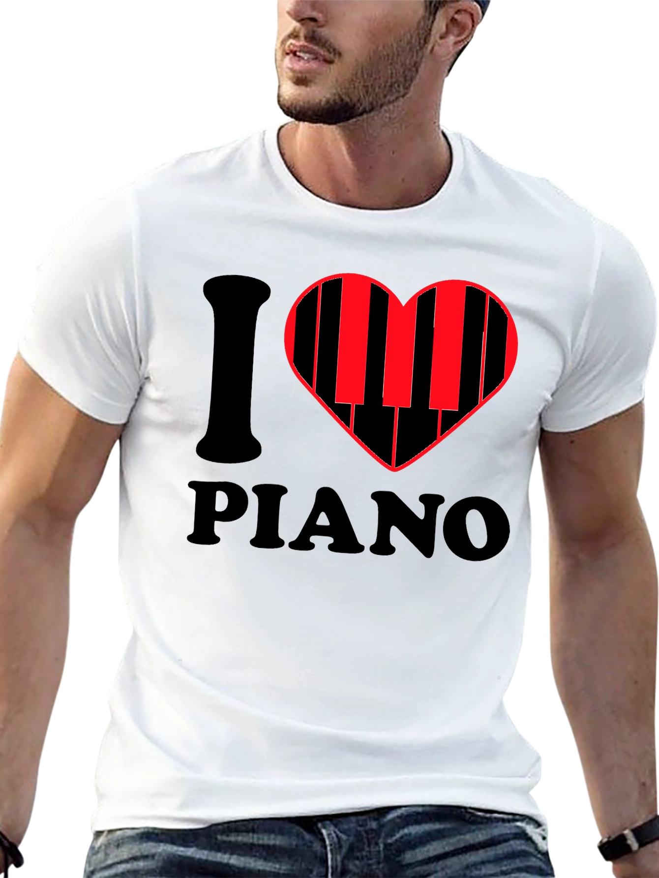 I Heart Piano T-Shirt - Music Lover Tee