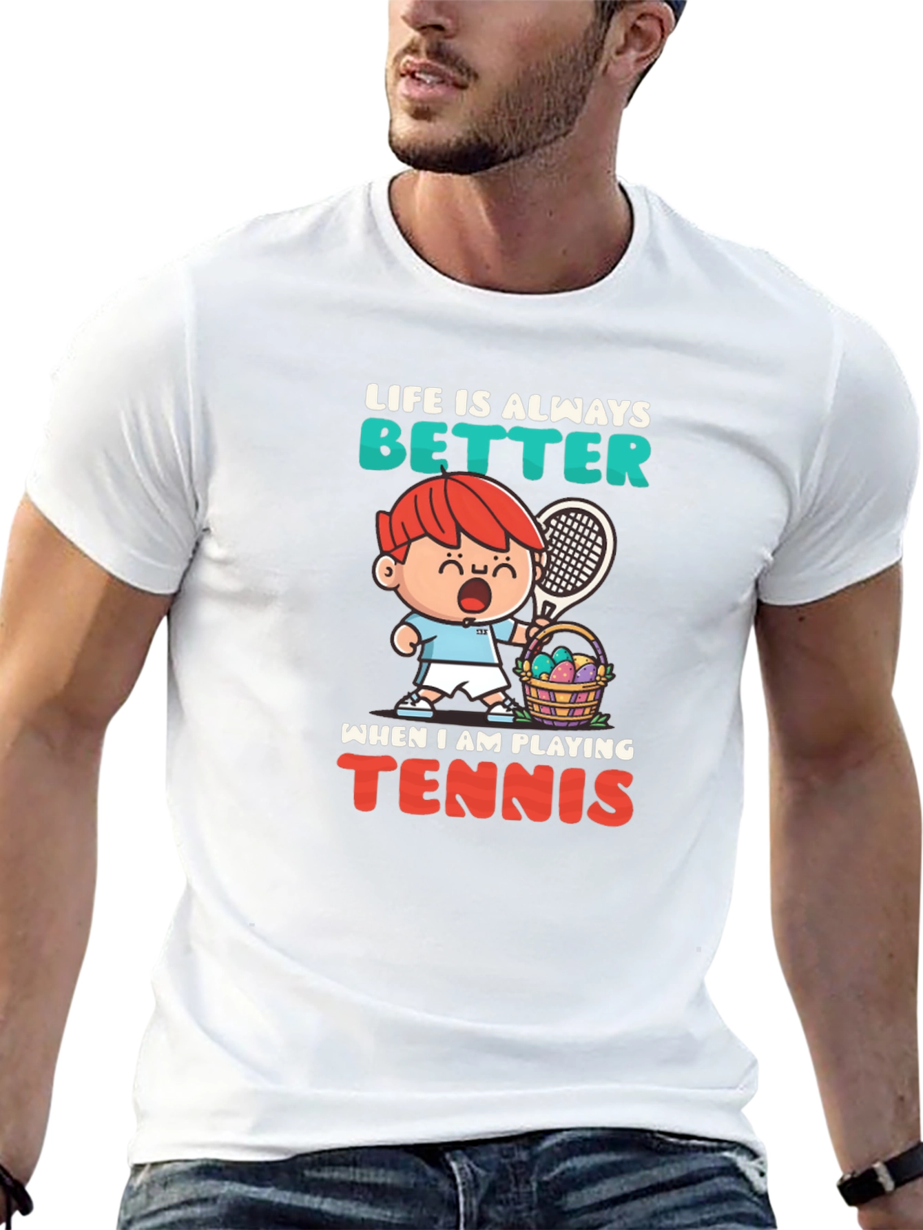 Life is Better Playing Tennis Graphic Tee