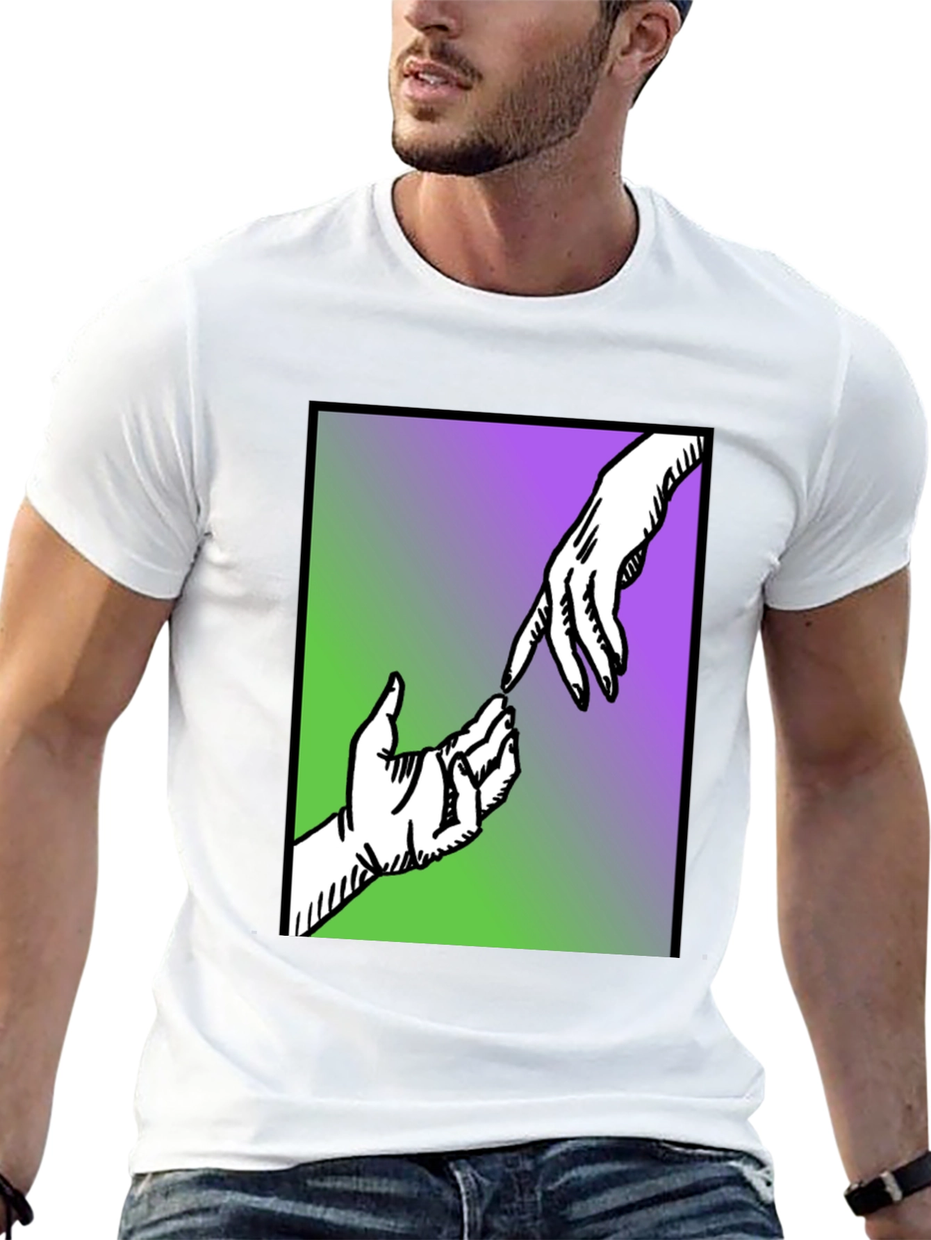 Creation of Adam Style Graphic T-Shirt - Black