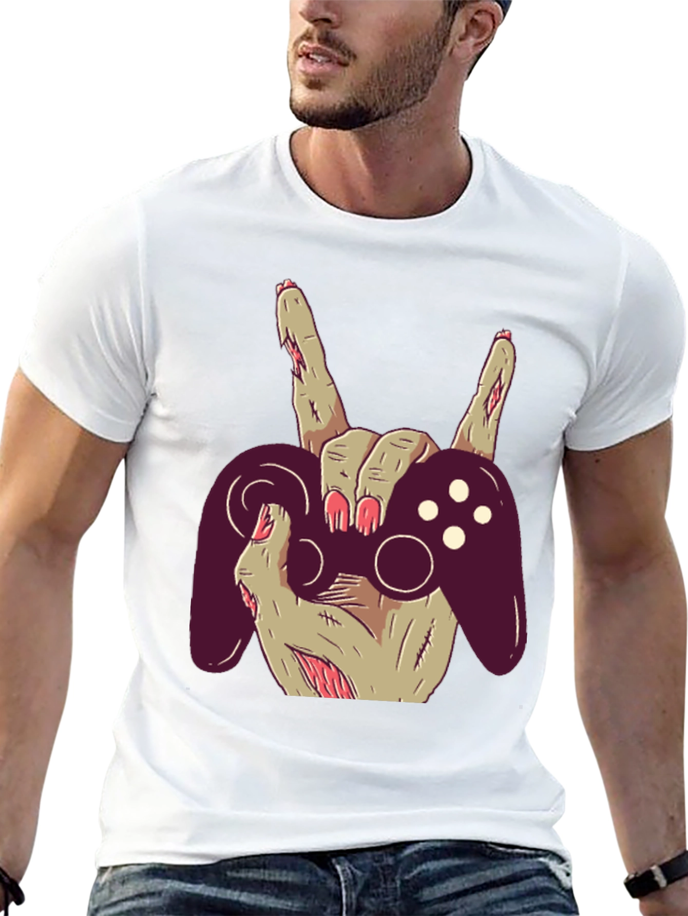 Zombie Gamer T-Shirt - Rock On & Game On!