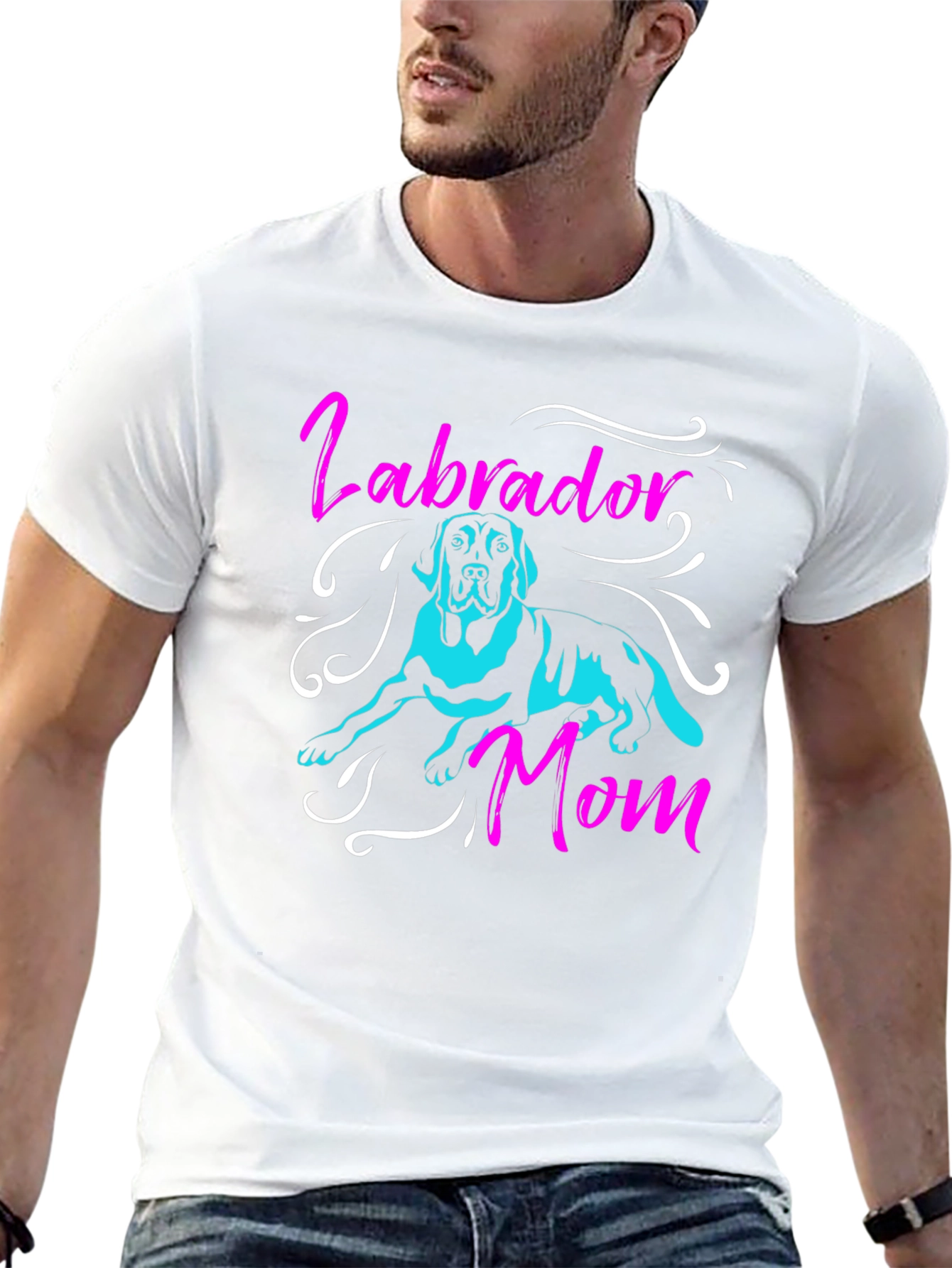 Labrador Mom Black T-Shirt