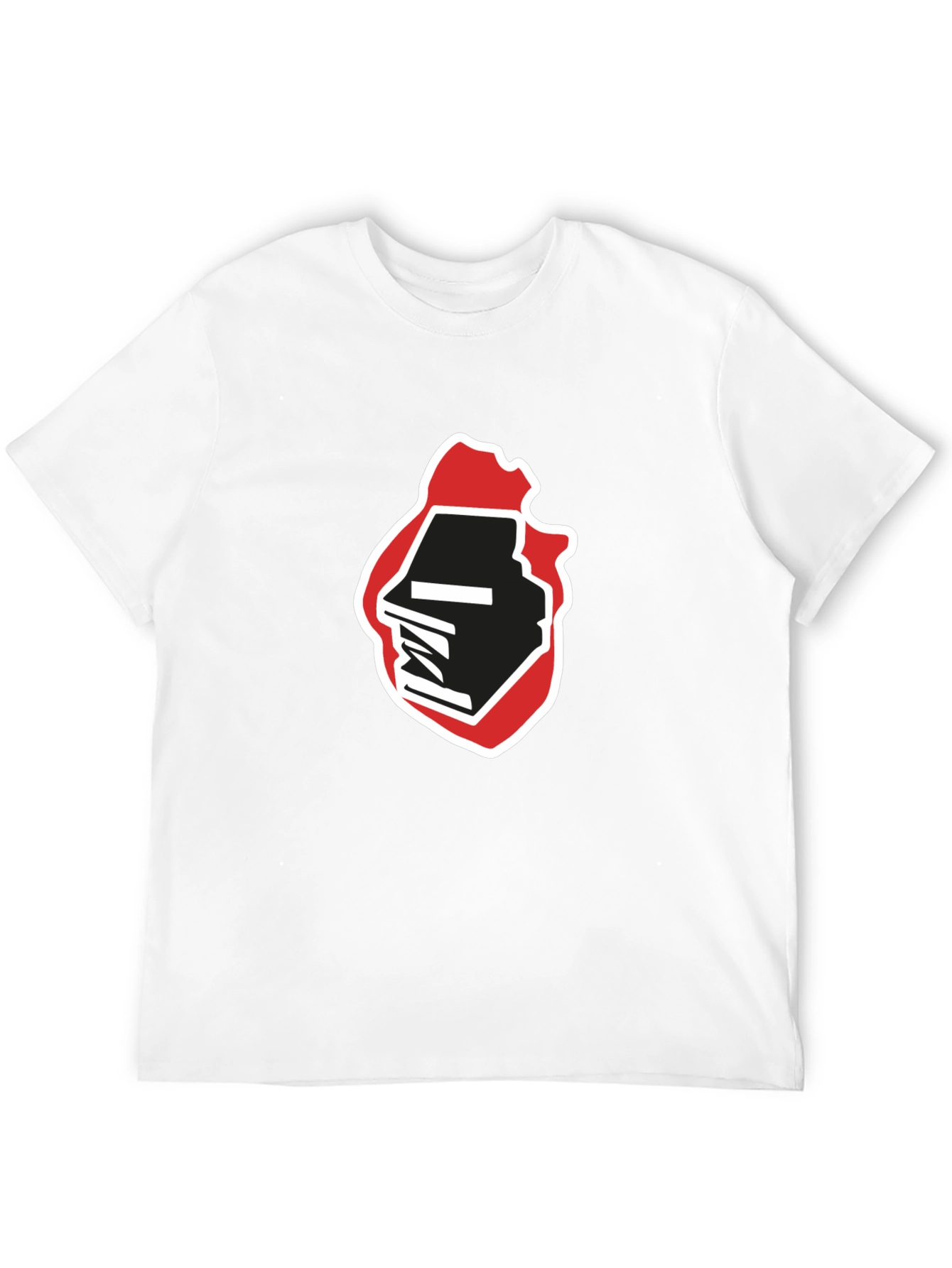 Abstract Graphic Print Black T-Shirt