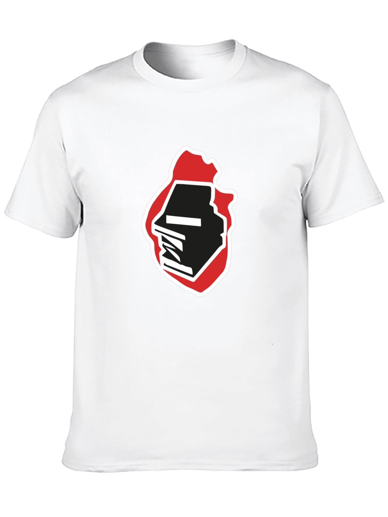 Abstract Graphic Print Black T-Shirt