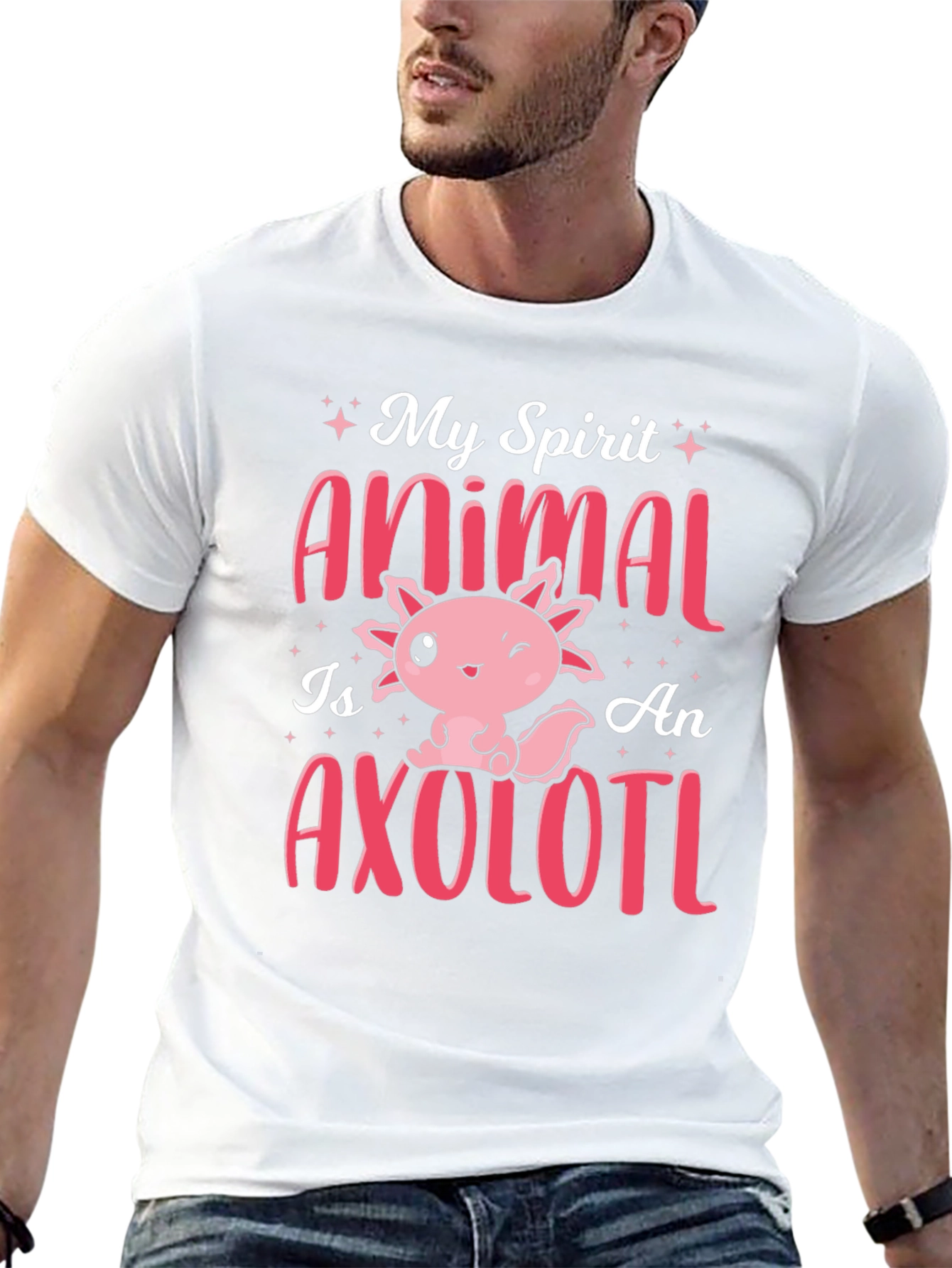 Axolotl Spirit Animal Graphic T-Shirt
