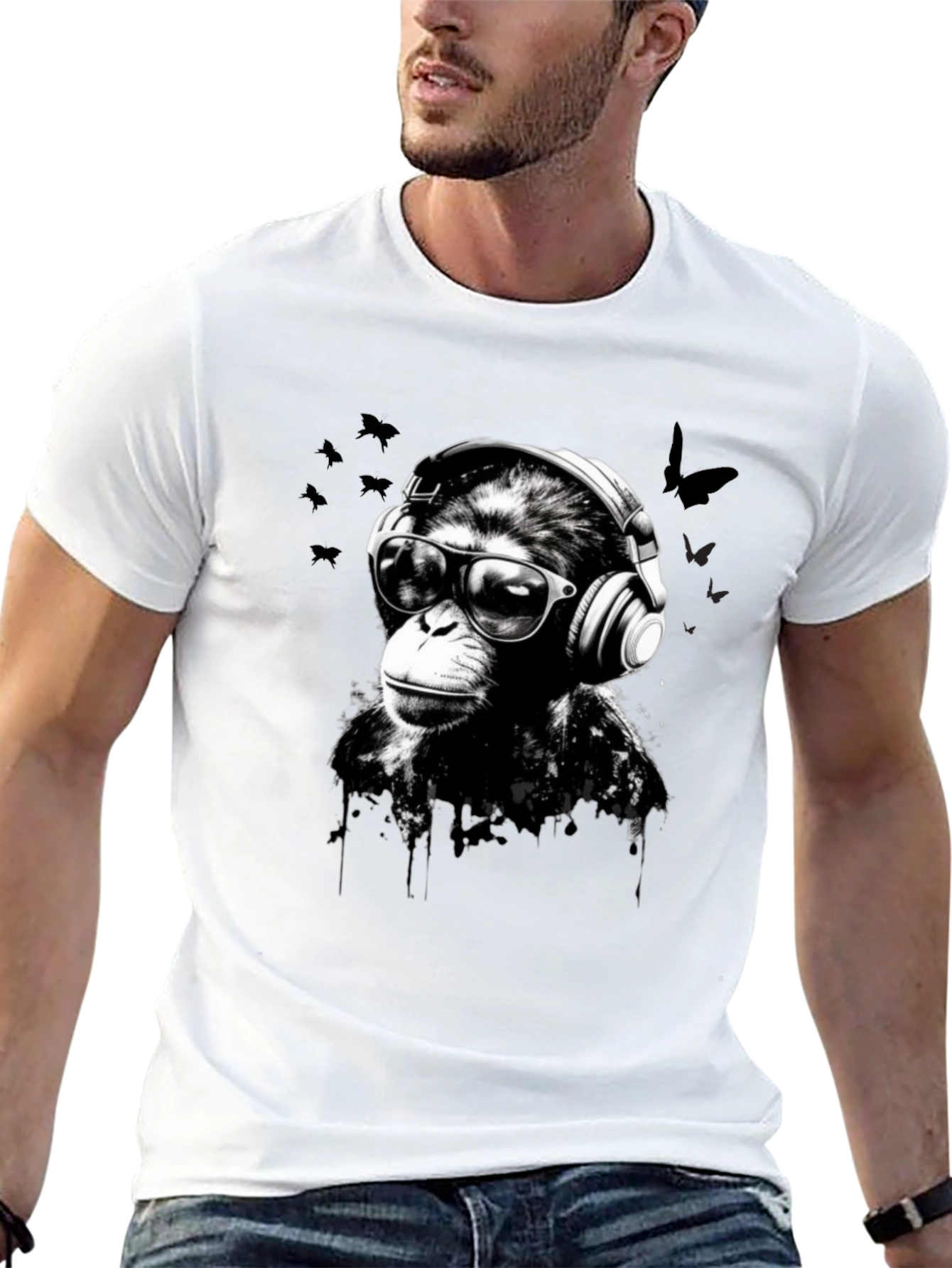 Cool Monkey Graphic T-Shirt