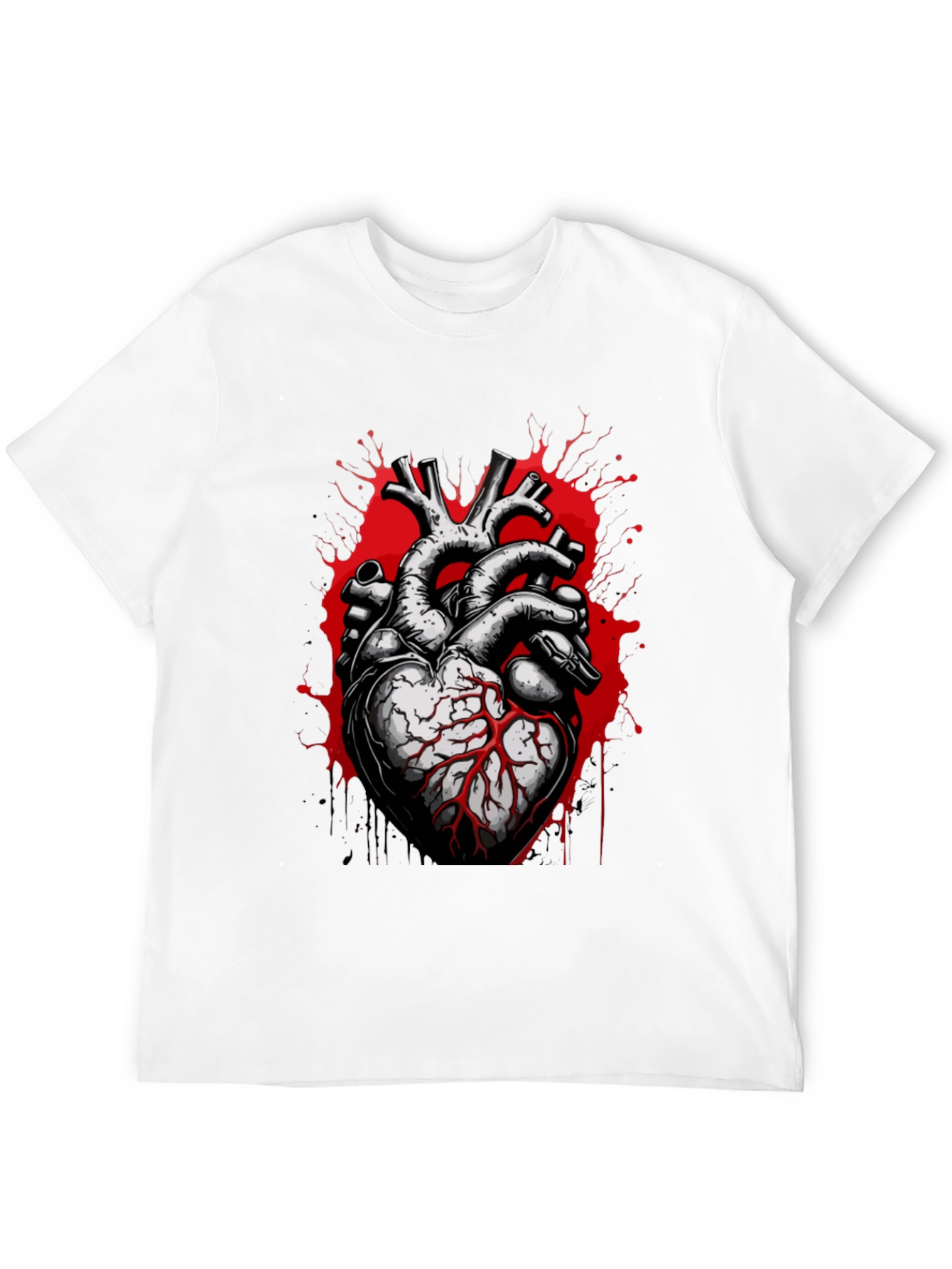 Anatomical Heart Graphic Tee - Bold & Edgy Design