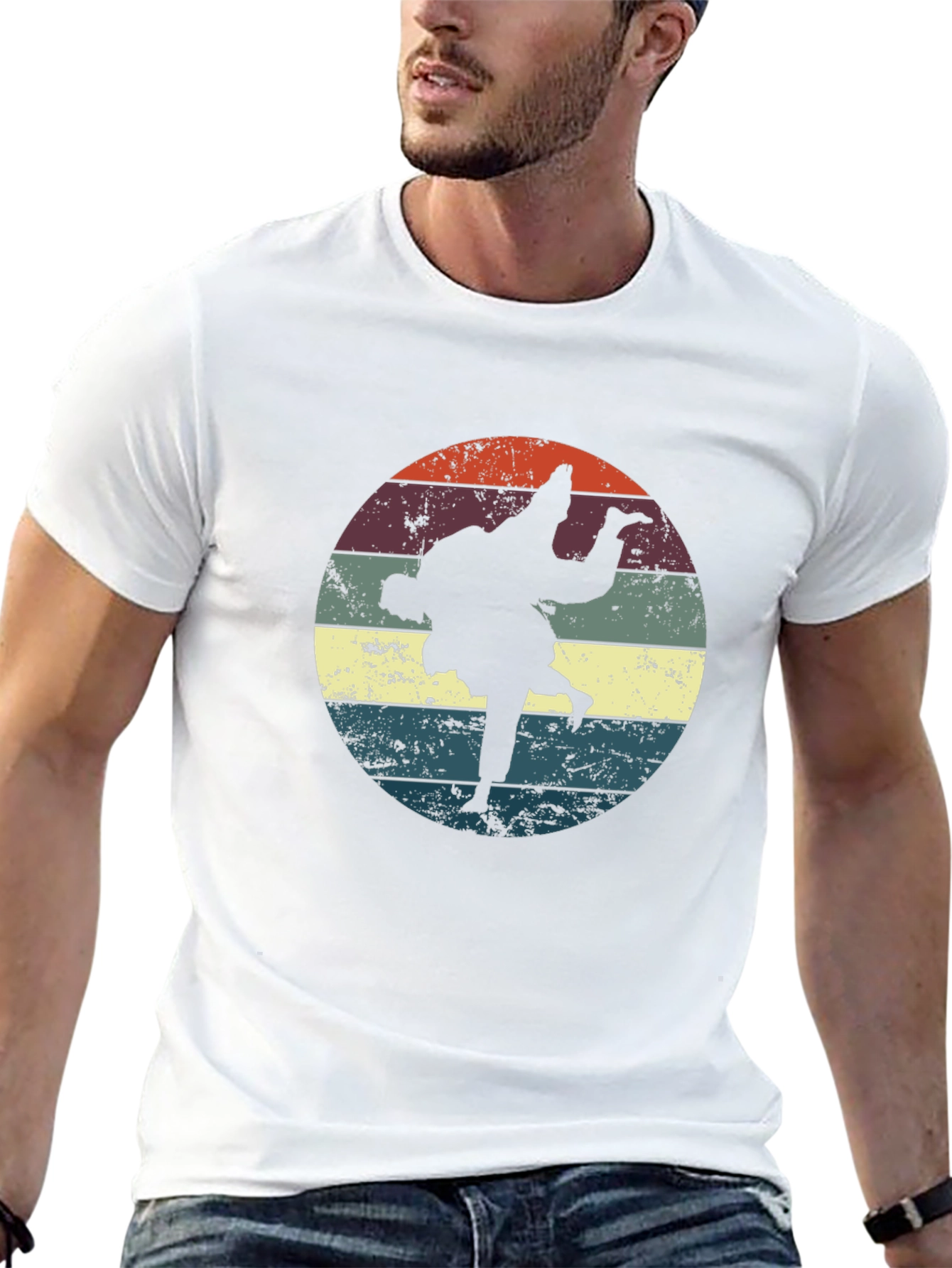 Retro Judo Throw Black T-Shirt