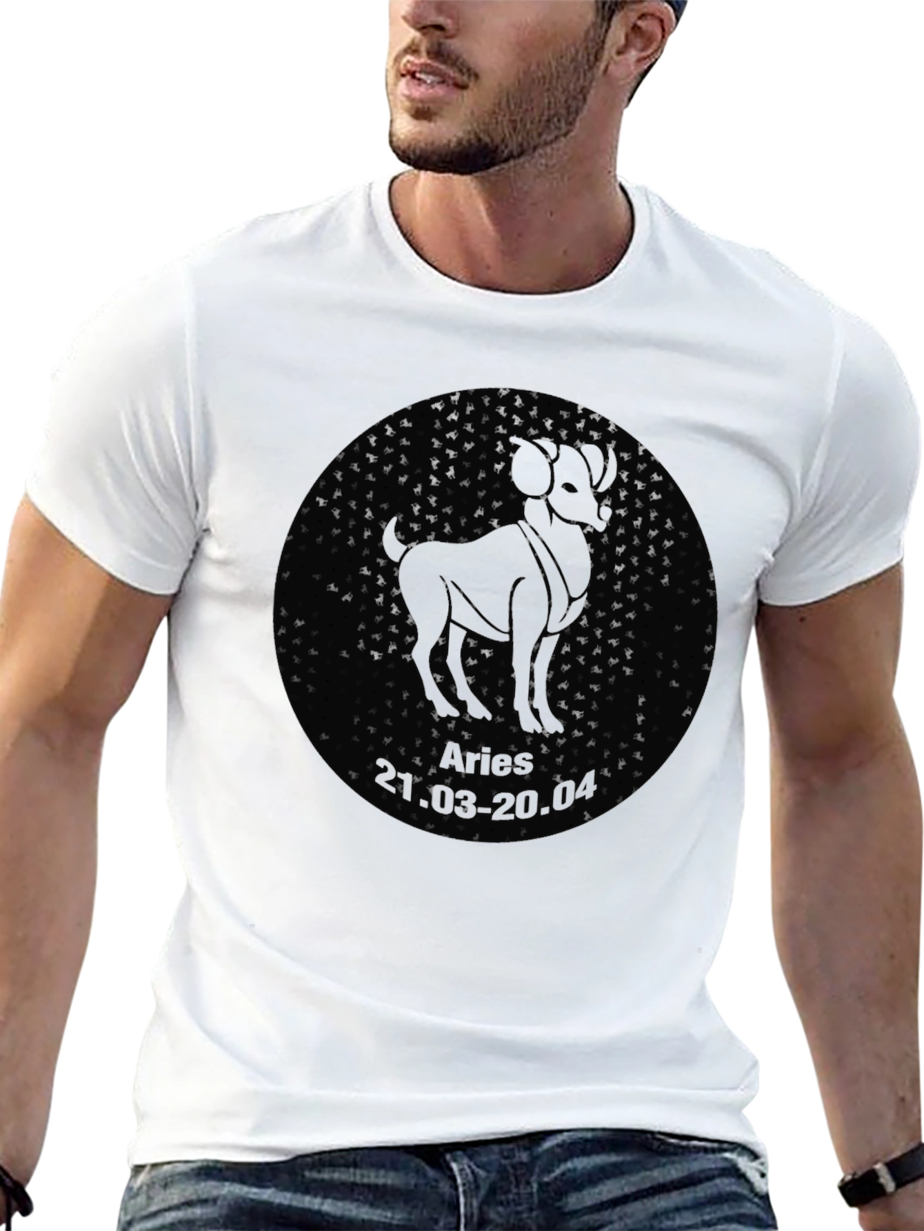 Aries Zodiac T-Shirt - Black Graphic Tee