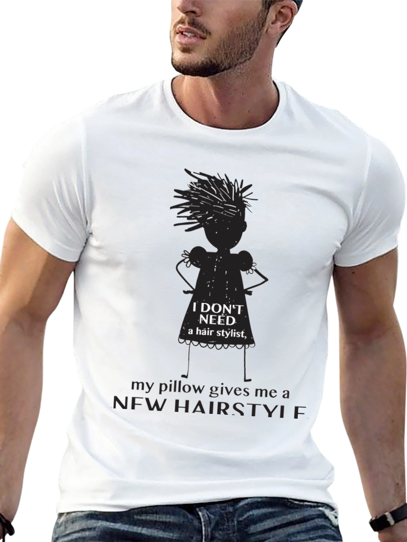 Funny Hair Pillow T-Shirt