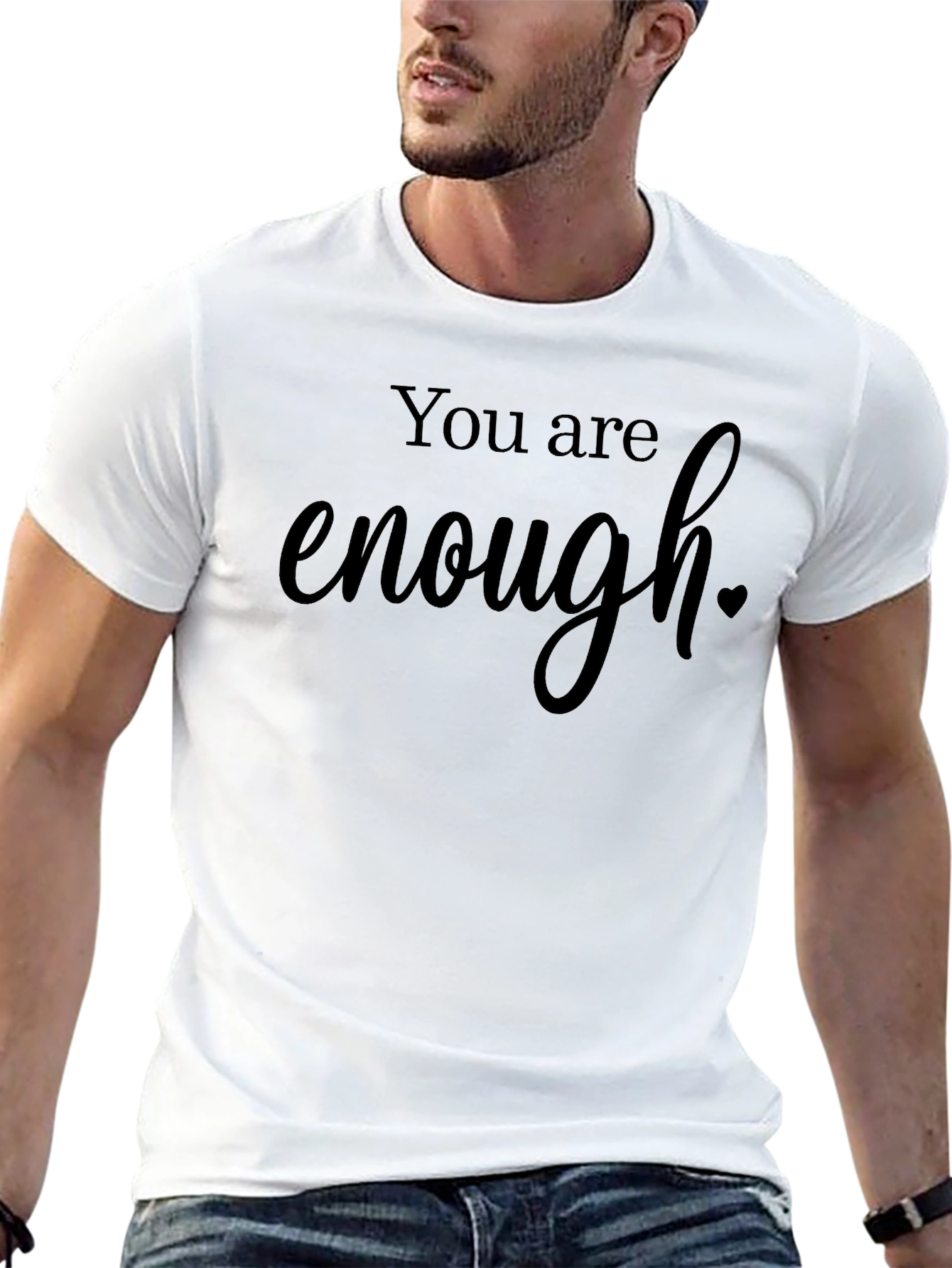 You Are Enough Graphic Tee - Black T-Shirt