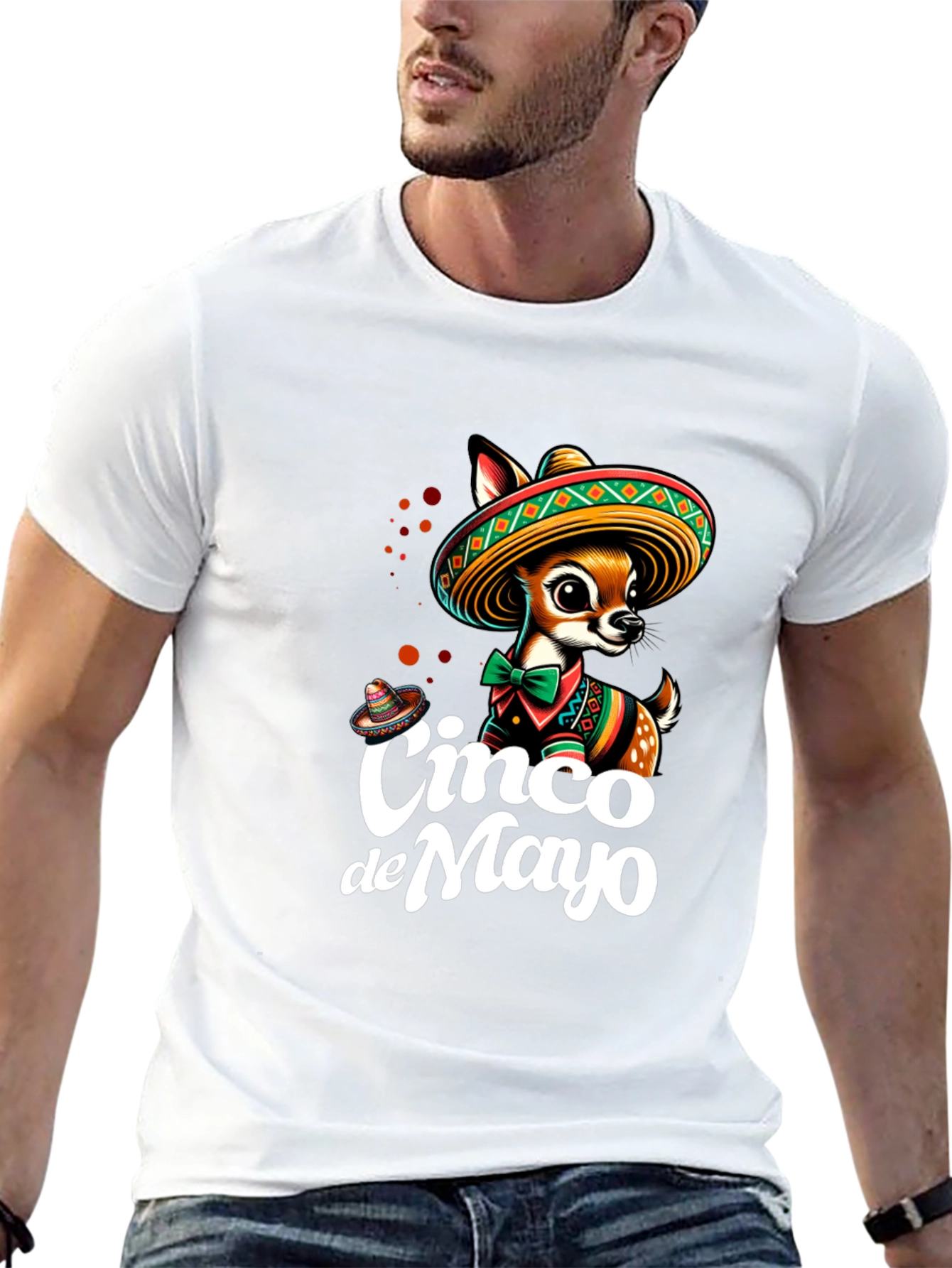 Cinco de Mayo Deer T-Shirt - Black